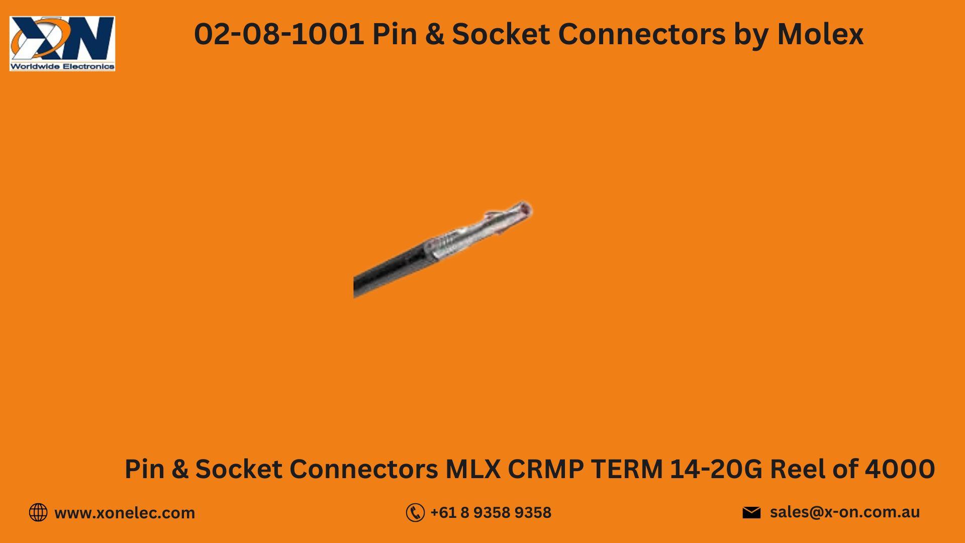 02-08-1001 Pin & Socket Connectors by Molex – Buy Online at XON image