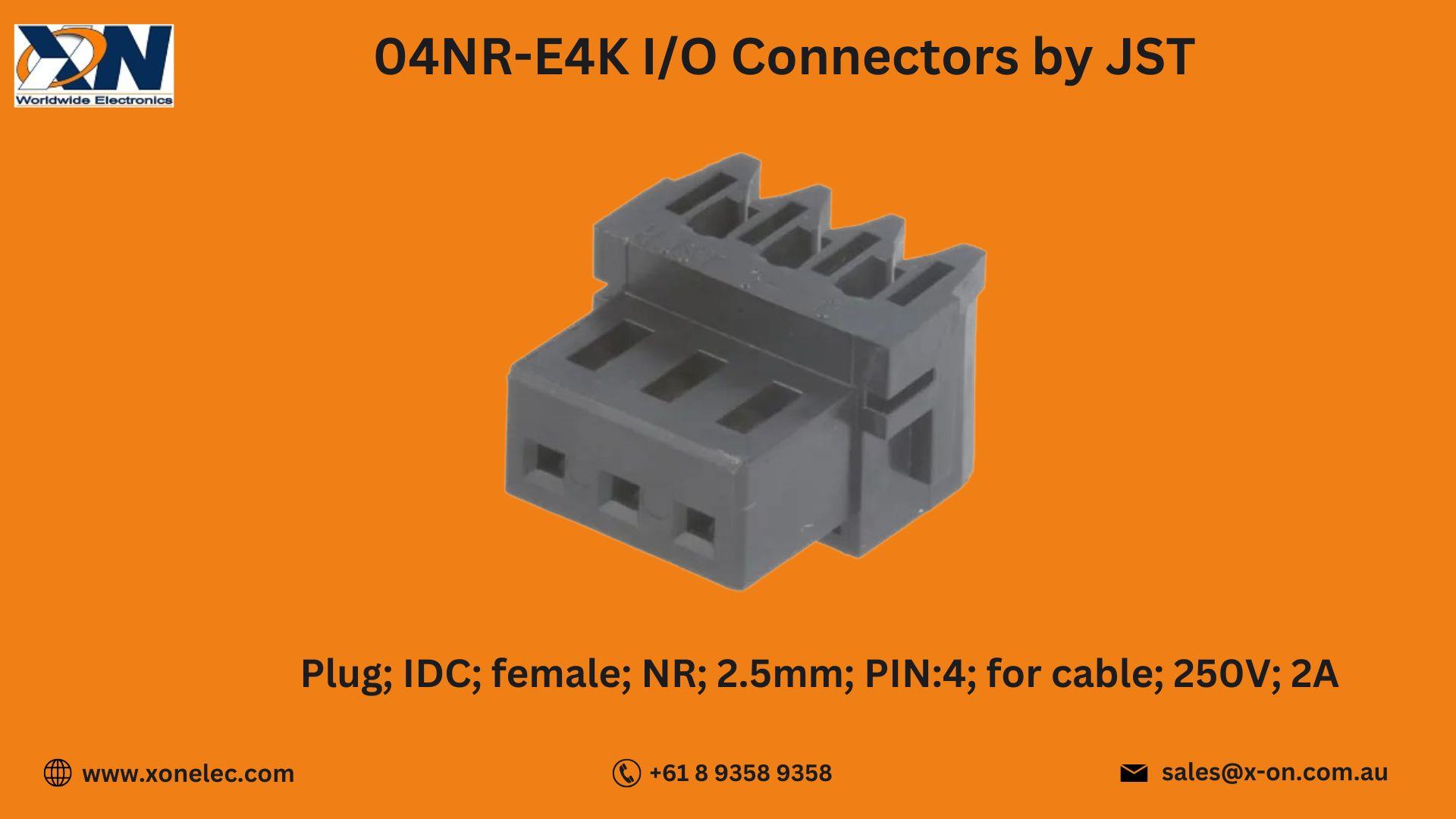 04NR-E4K JST I/O Connectors by JST – Buy at XON image
