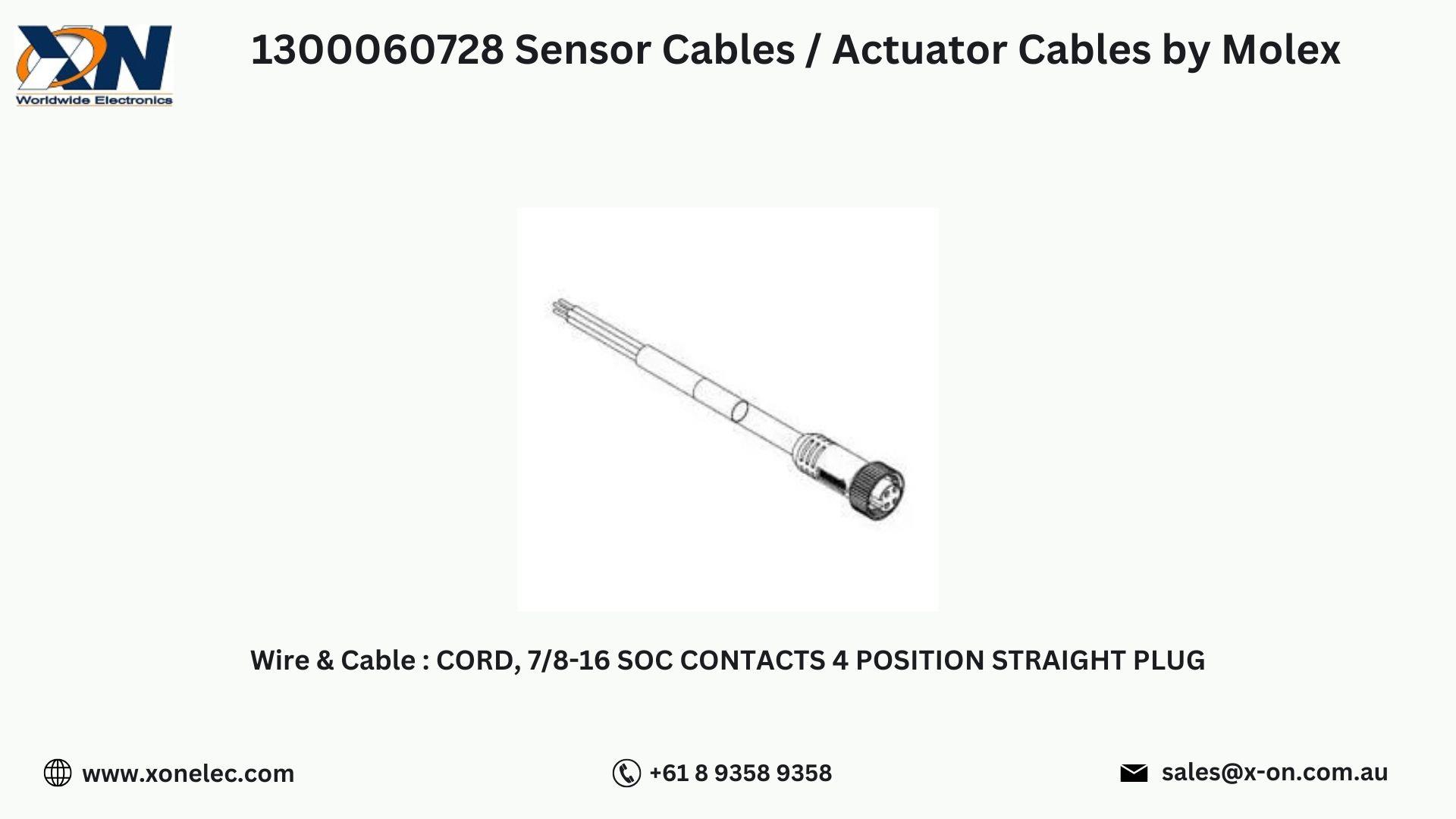 1300060728 Sensor Cables by Molex – Buy at XON image