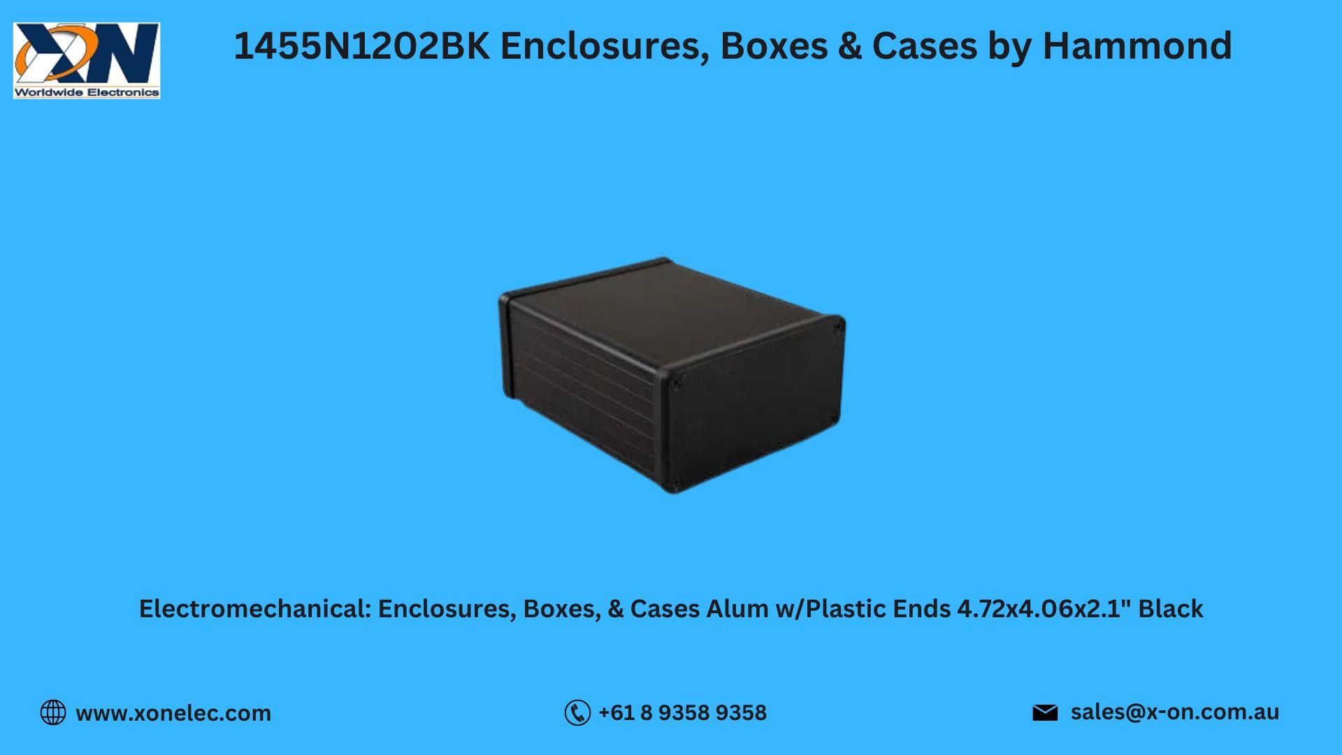 1455N1202BK Enclosures by Hammond – Buy Online at XON image