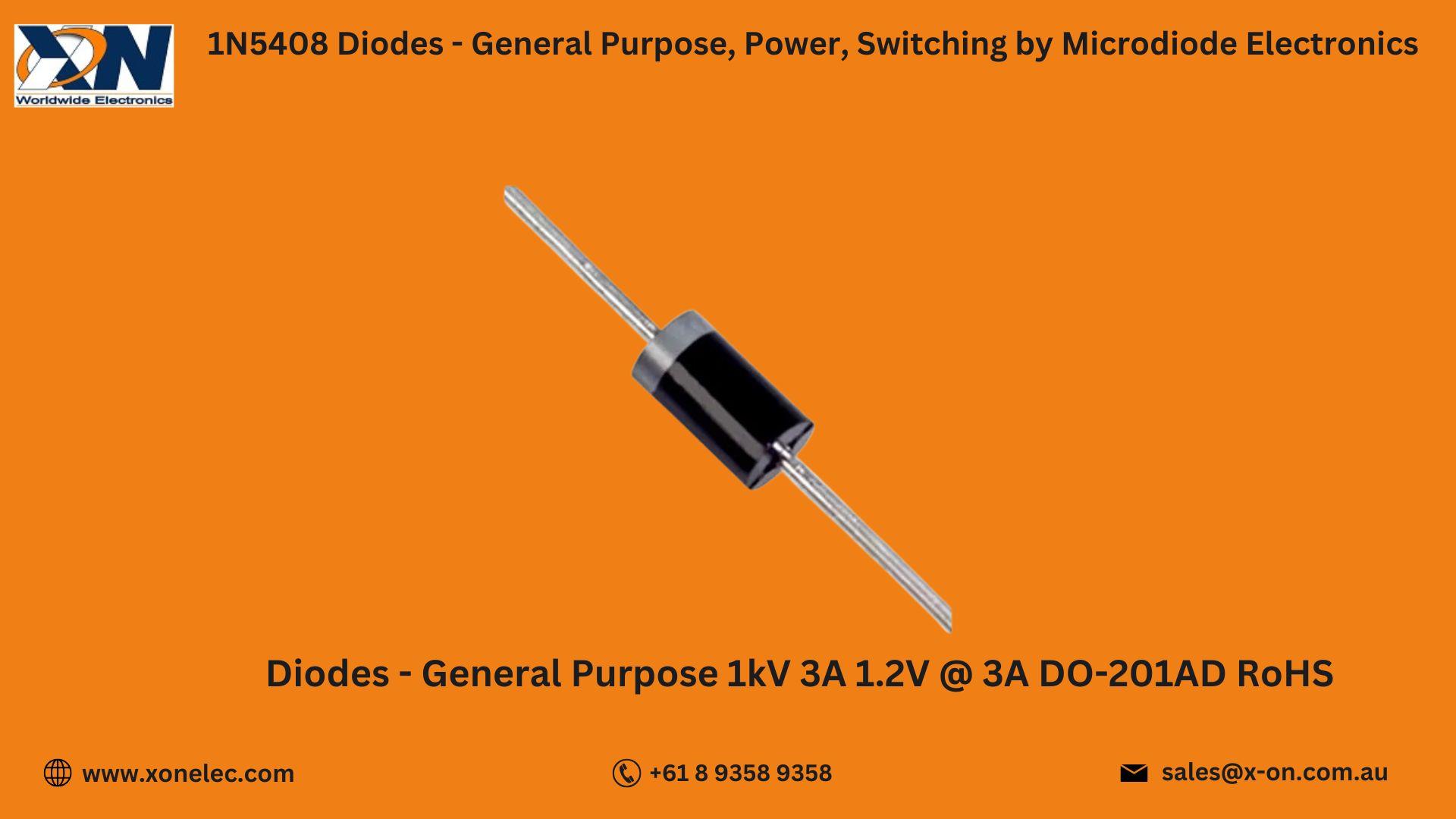 1N5408 Power Diodes by Microdiode – Buy Online at XON image