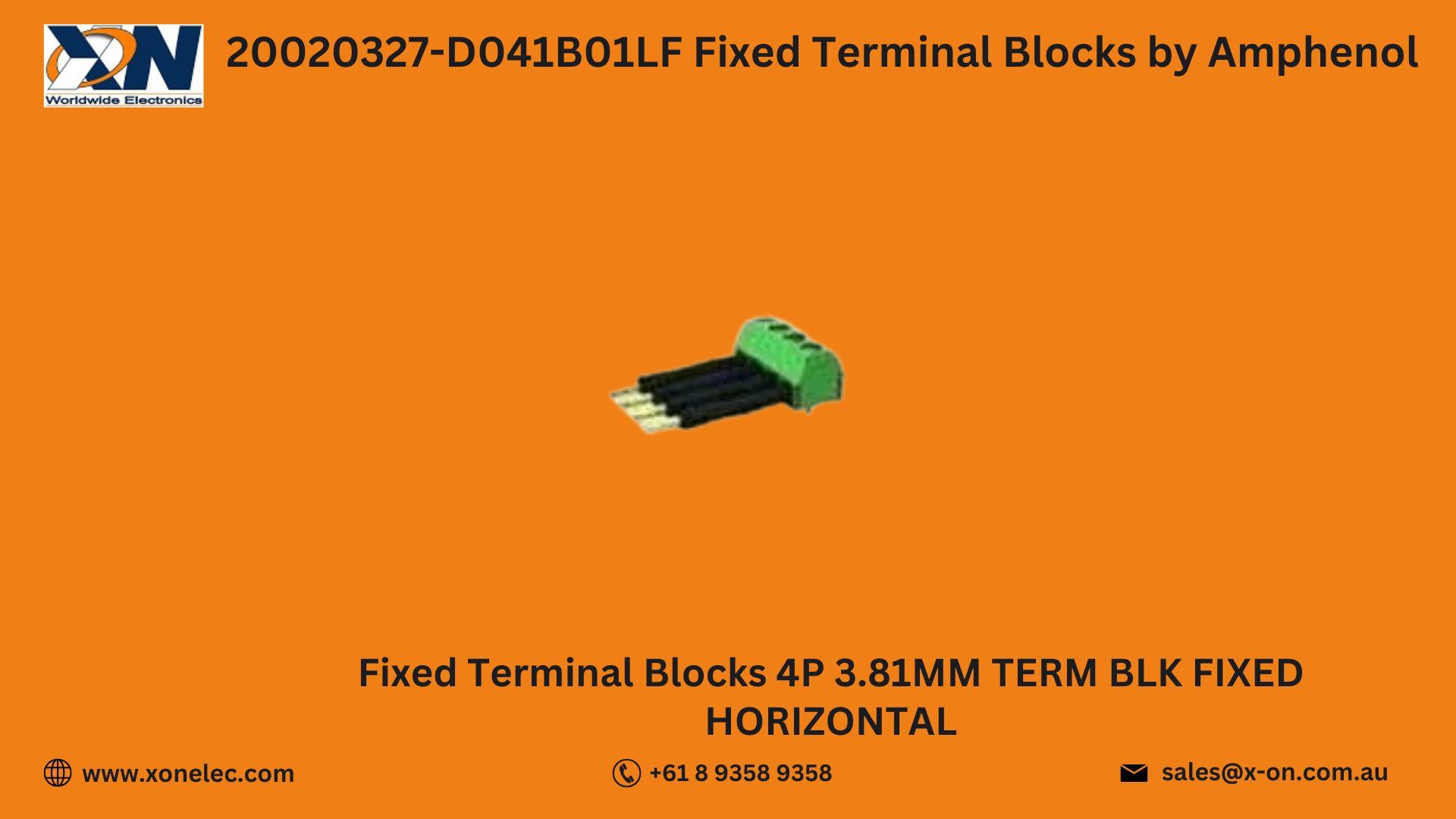 20020327-D041B01LF Terminal Blocks by Amphenol – Buy Online at XON image