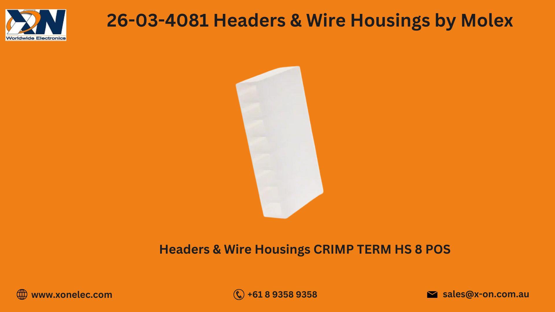 26-03-4081 Headers & Wire Housings by Molex – Buy Online at XON image
