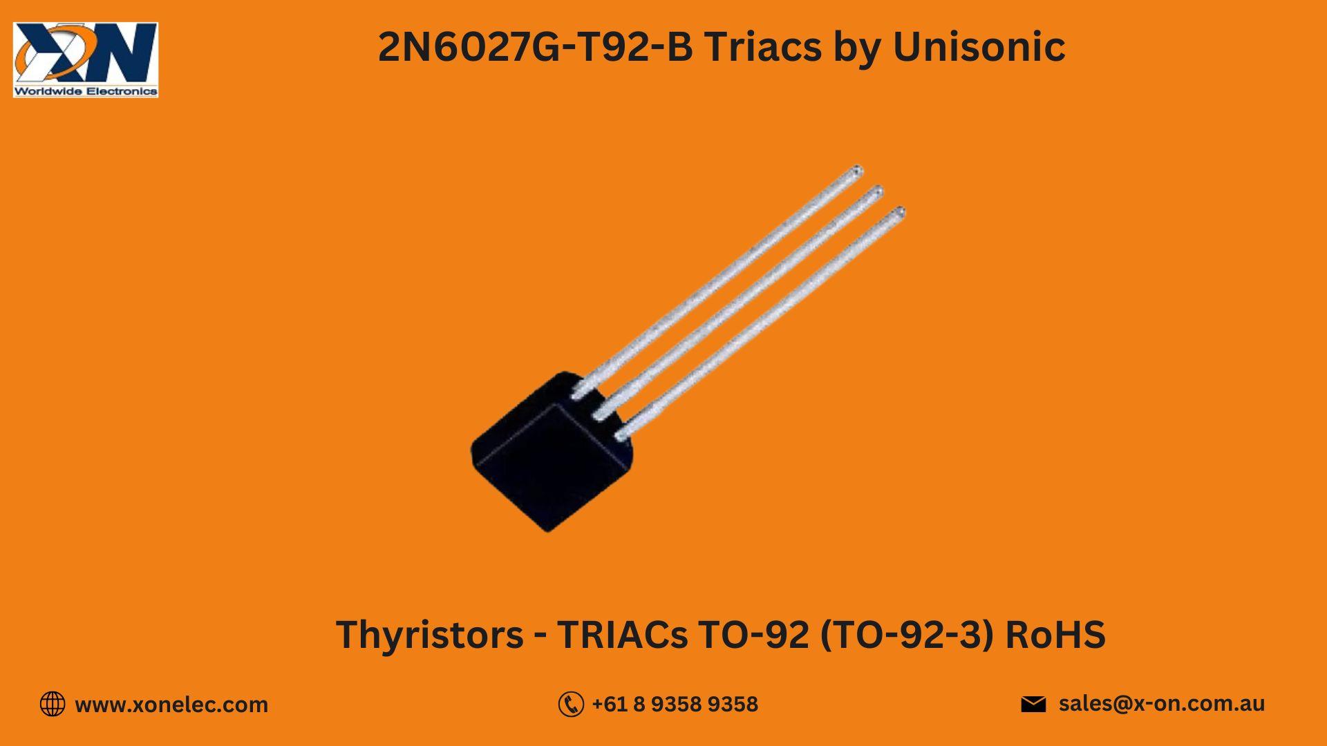 2N6027G-T92-B Triacs by Unisonic – Buy Online at XON image