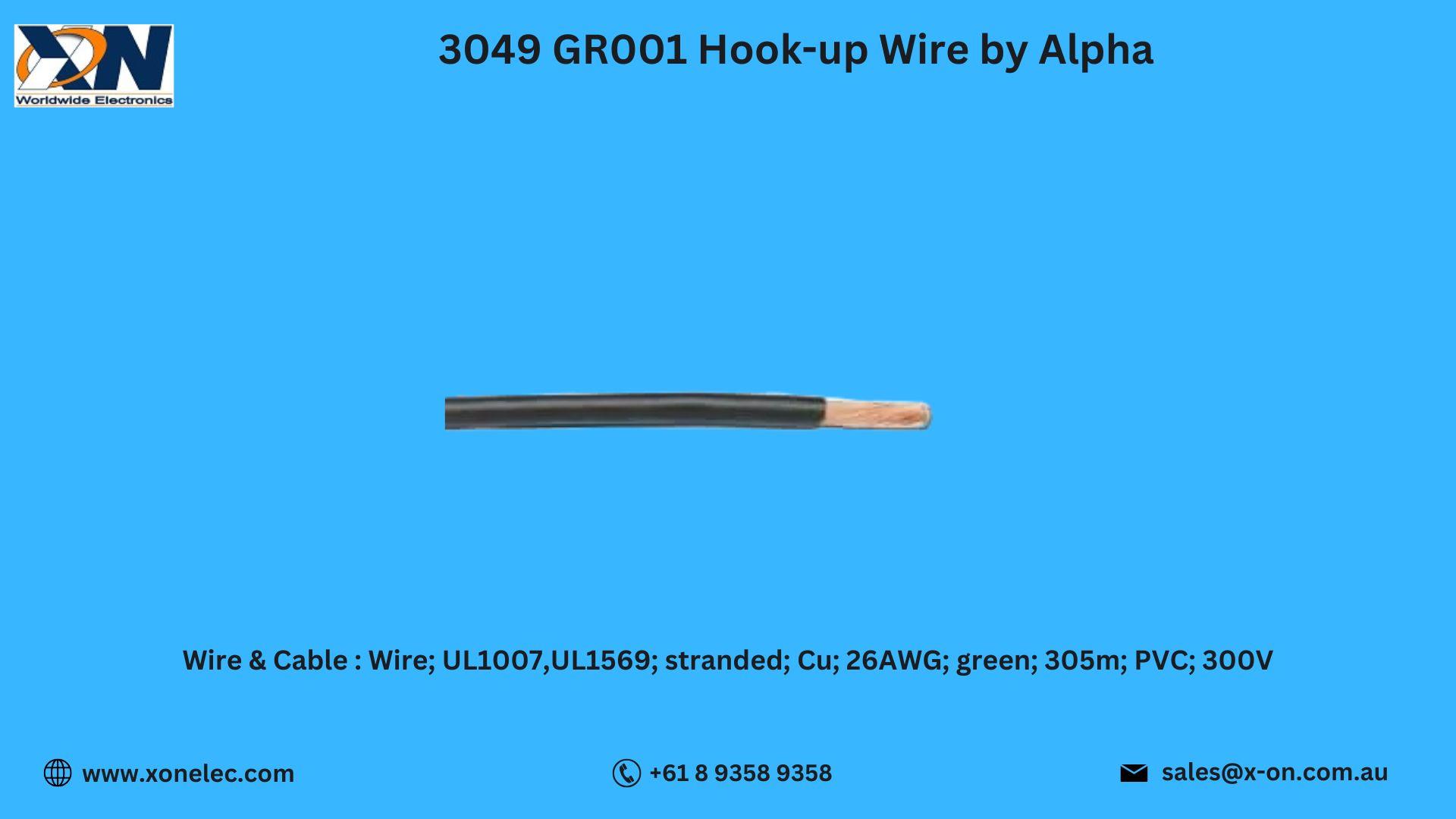 3049 GR001 Hook-up Wire by Alpha – Buy Online at XON image