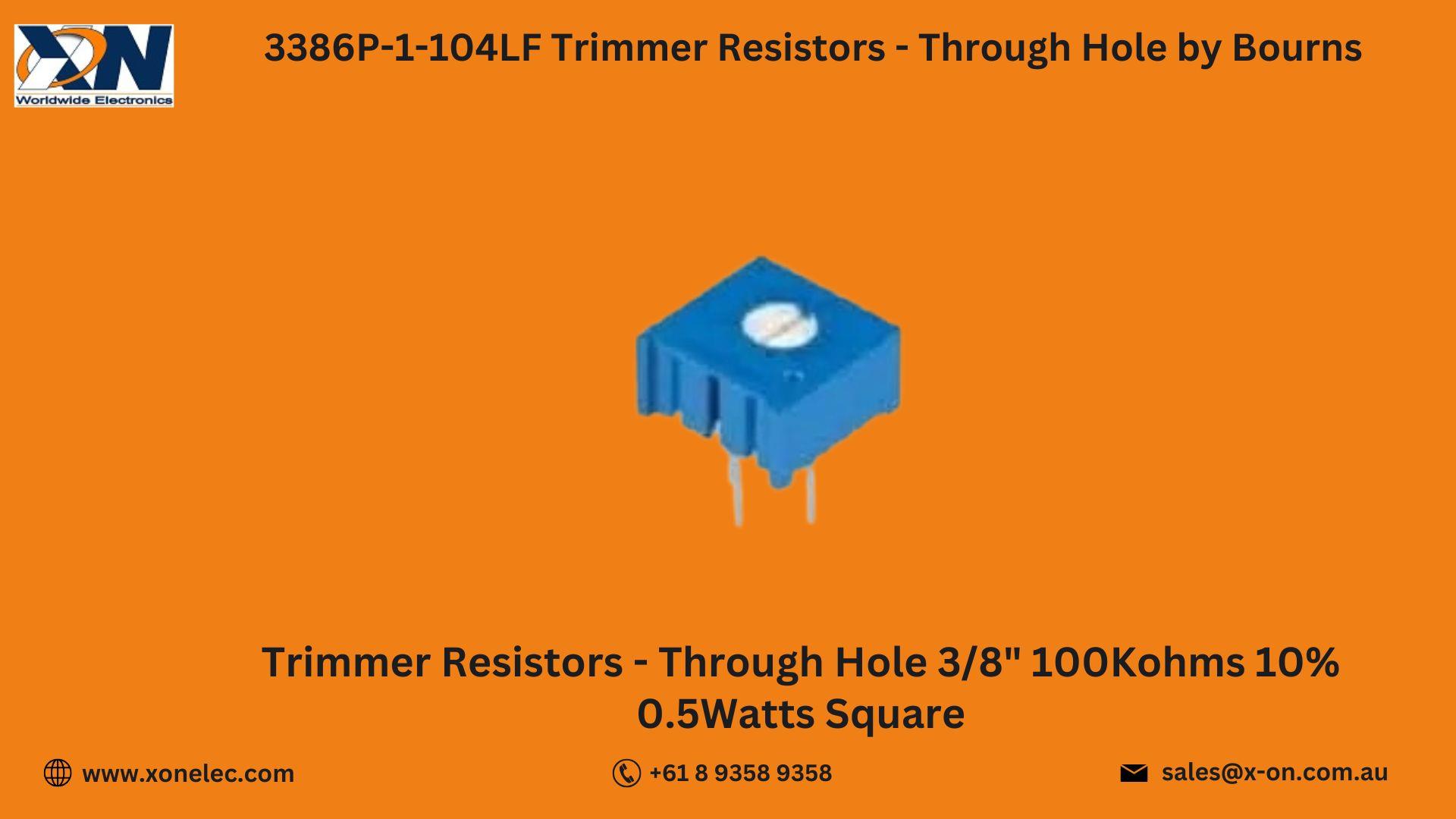 3386P-1-104LF Bourns Trimmer Resistors – Buy Online at XON image