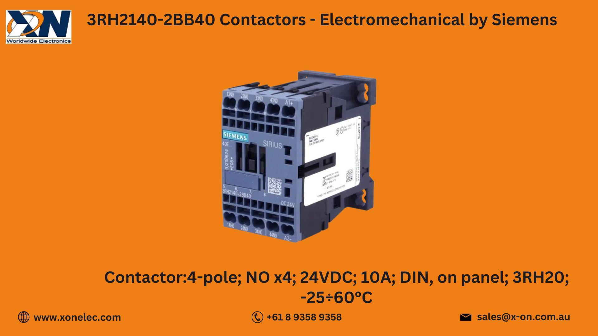 3RH2140-2BB40 Contactors by Siemens – Buy Online at XON image