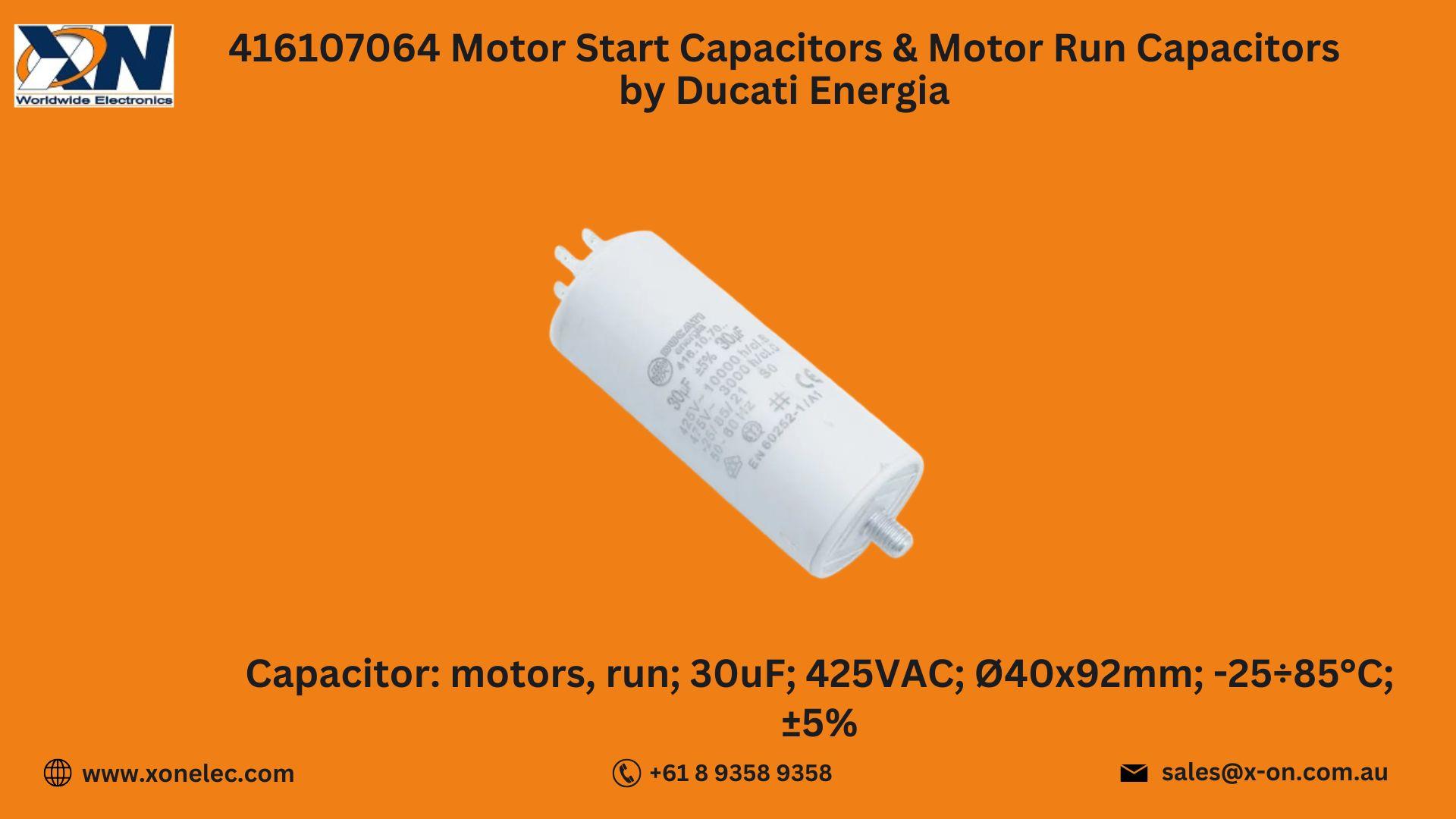 416107064 Motor Capacitors by Ducati Energia – Buy at XON image