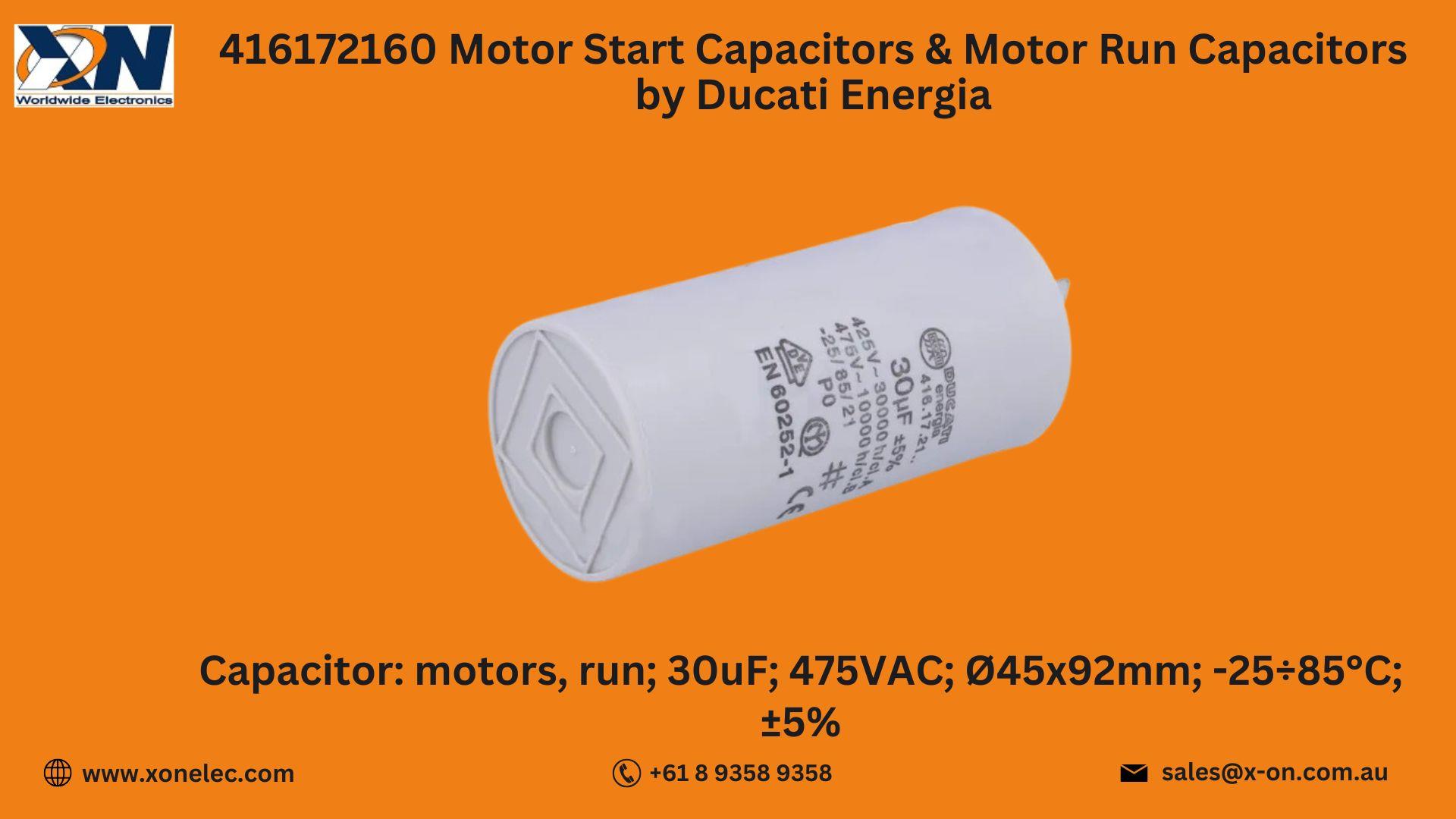 416172160 Motor Capacitors by Ducati Energia – Buy Online at XON image
