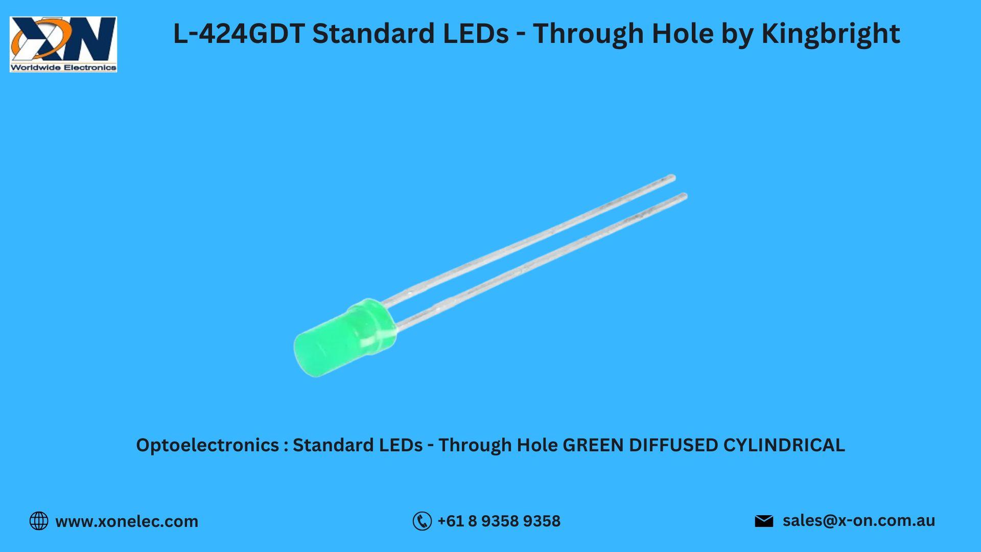 L-424GDT Standard LEDs by Kingbright – Buy at XON image