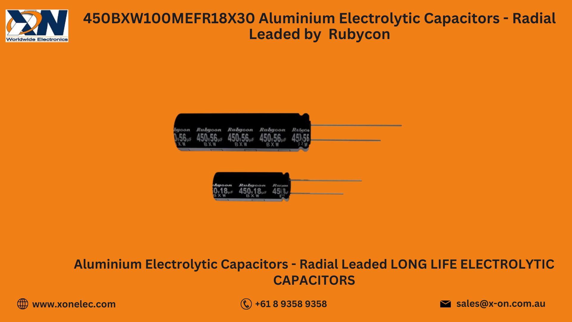 450BXW100MEFR18X30 Capacitors – Buy Online at XON image