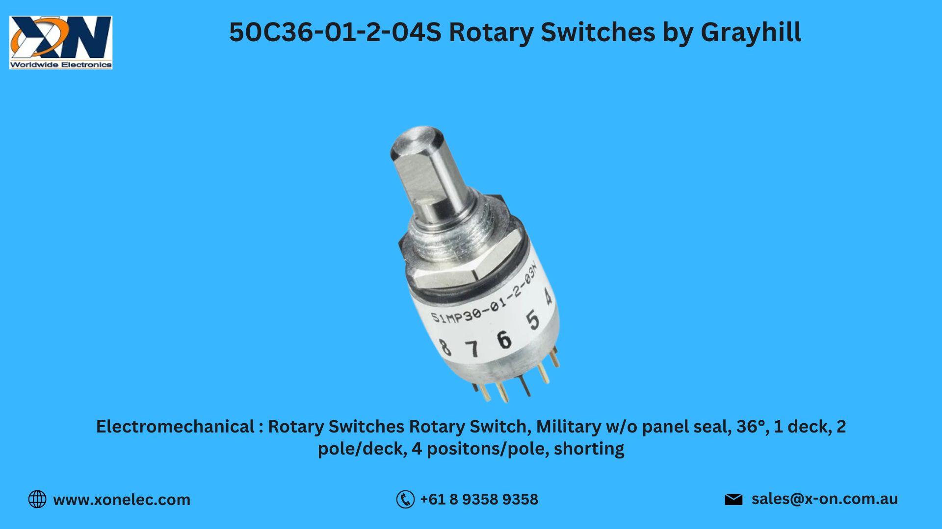 50C36-01-2-04S Rotary Switches Buy at XON image