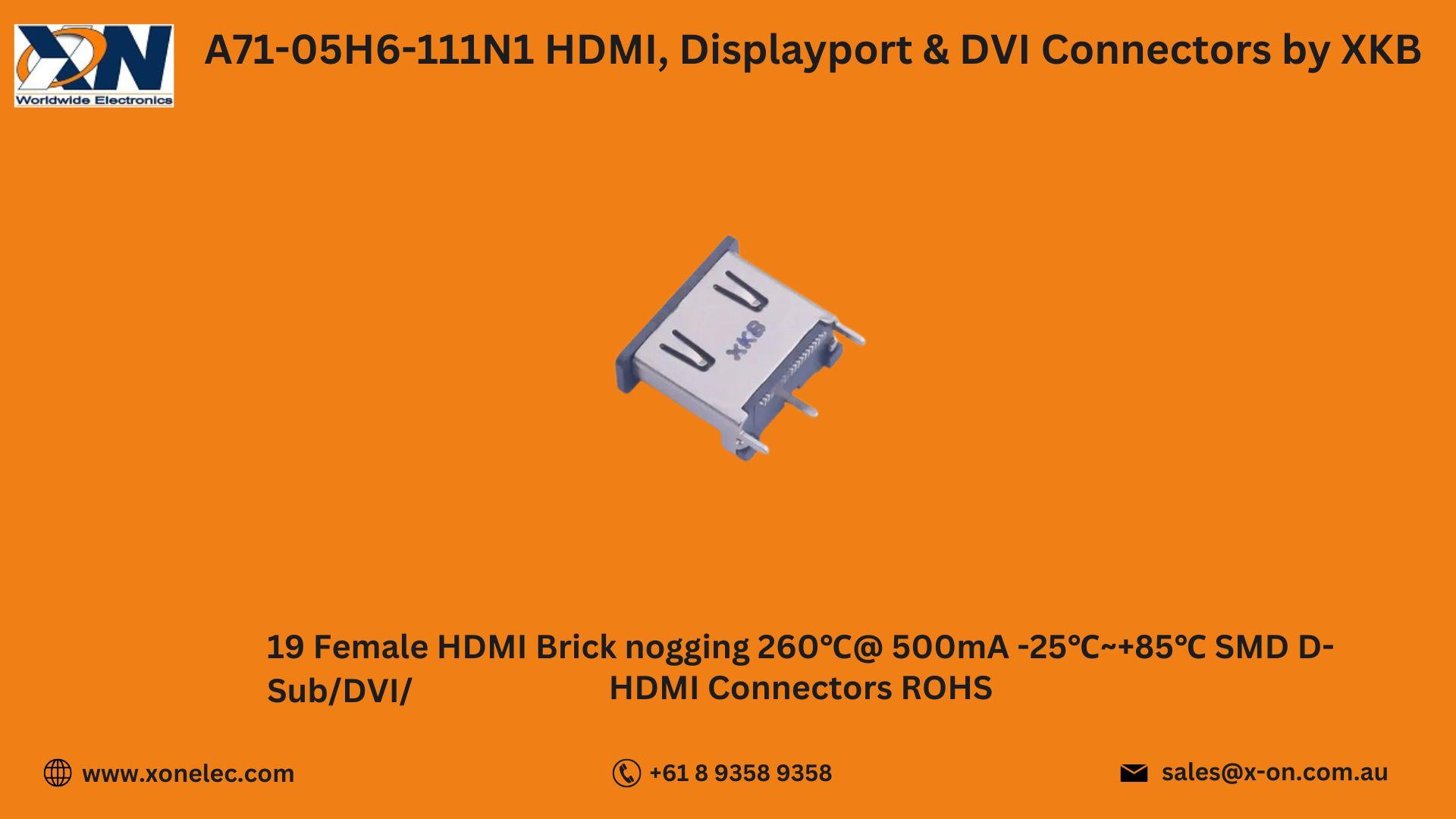 A71-05H6-111N1 HDMI Connectors by XKB – Buy Online at XON image