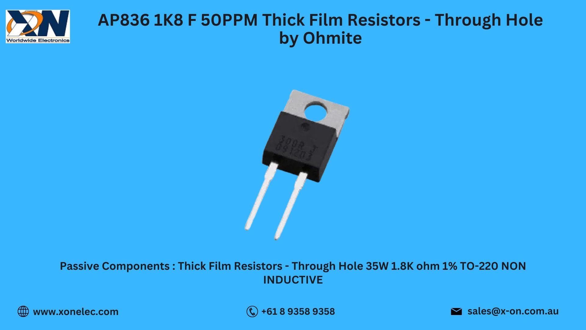 AP836 1K8 F 50PPM Thick Film Resistor – Buy at XON image