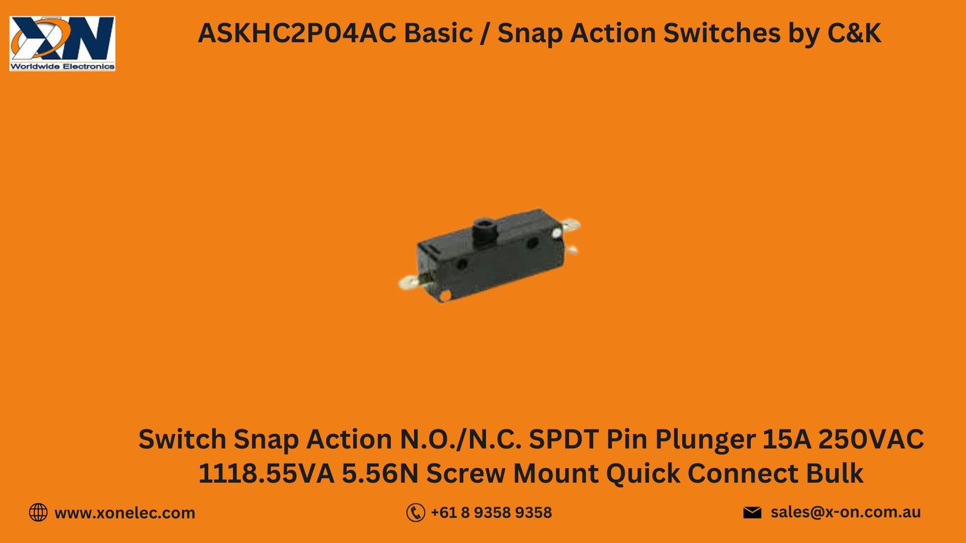 ASKHC2P04AC C&K Snap Action Switches – Buy Online at XON image