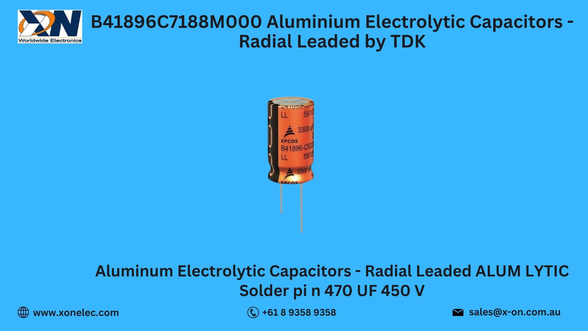 B41896C7188M000 Aluminium Electrolytic Capacitors - Radial Leaded by TDK image