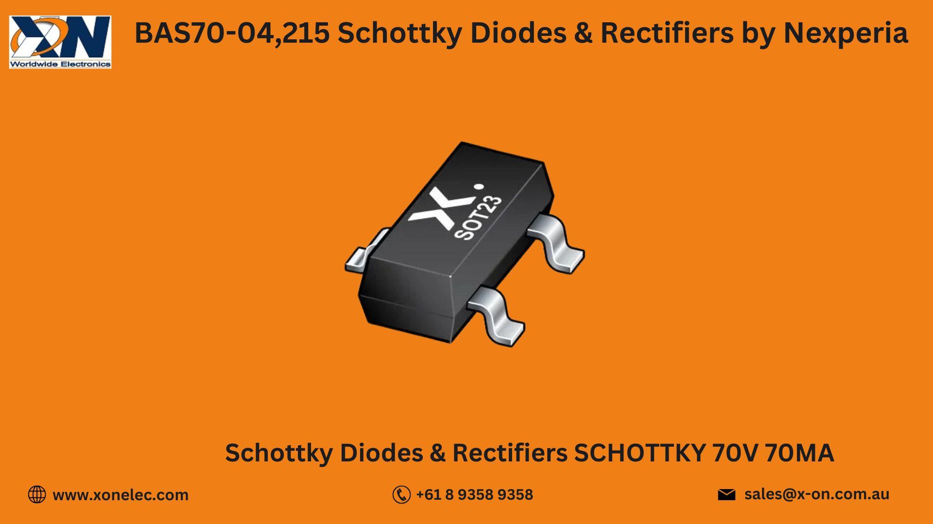 BAS70-04,215 Schottky Diodes by Nexperia – Buy Online at XON image