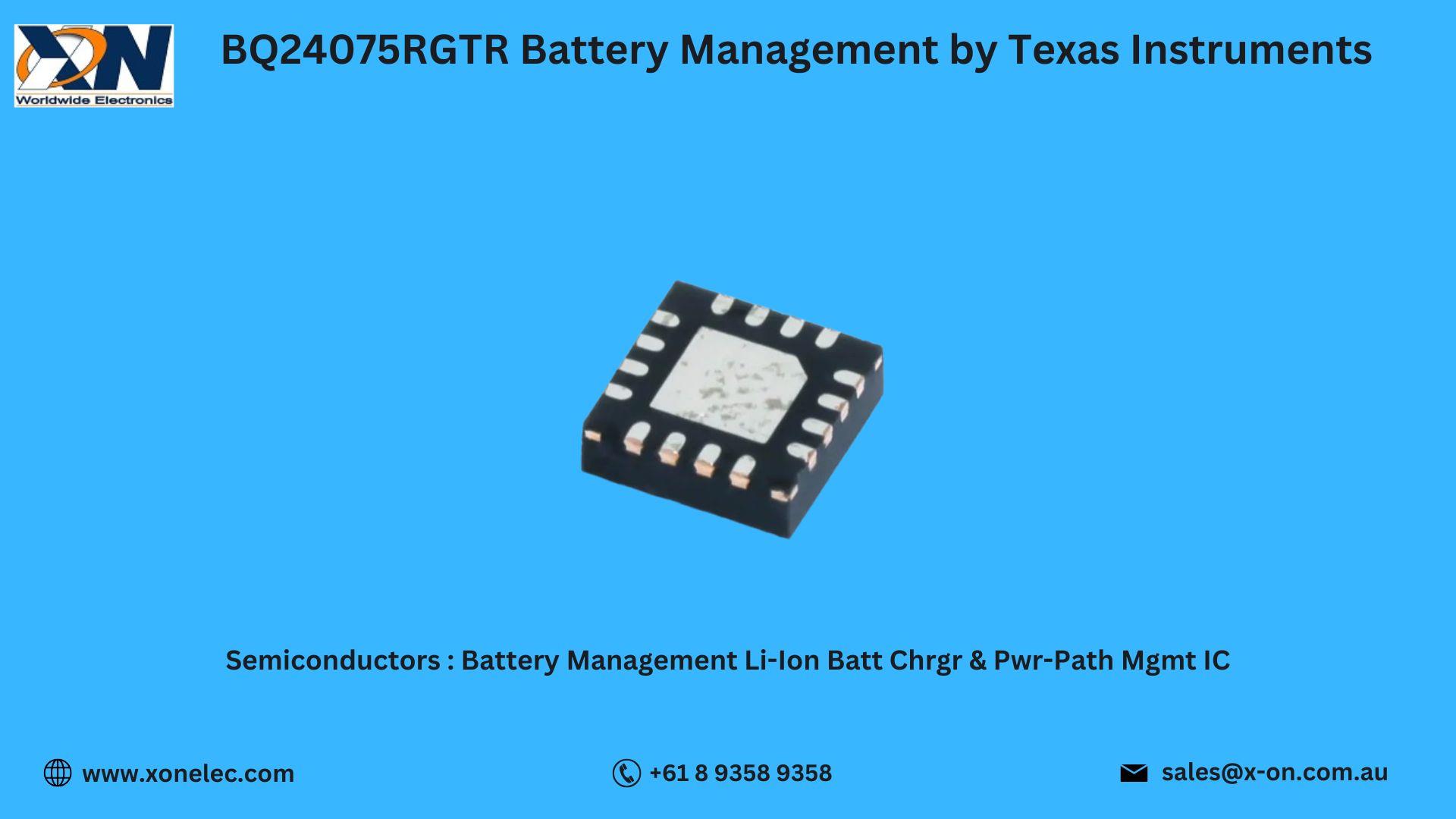 BQ24075RGTR Battery Management Buy at XON image