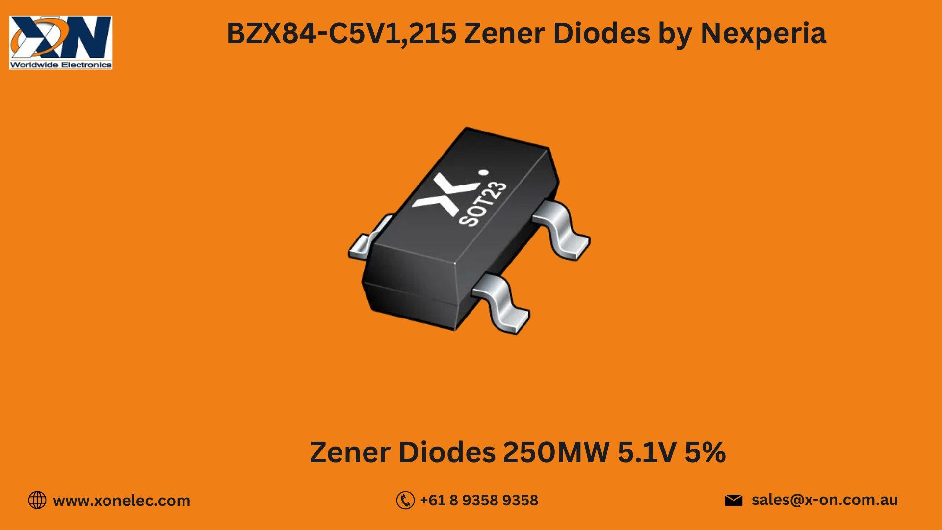 BZX84-C5V1,215 Zener Diodes by Nexperia  – Buy Online at XON image