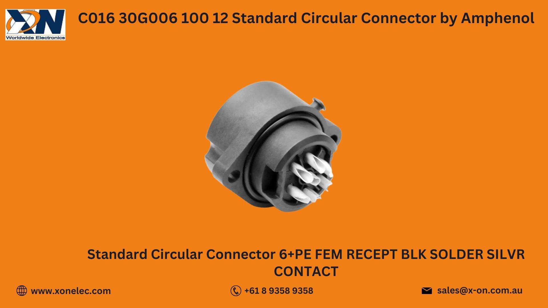 C016 30G006 100 12 Connector by Amphenol – Buy Online at XON image