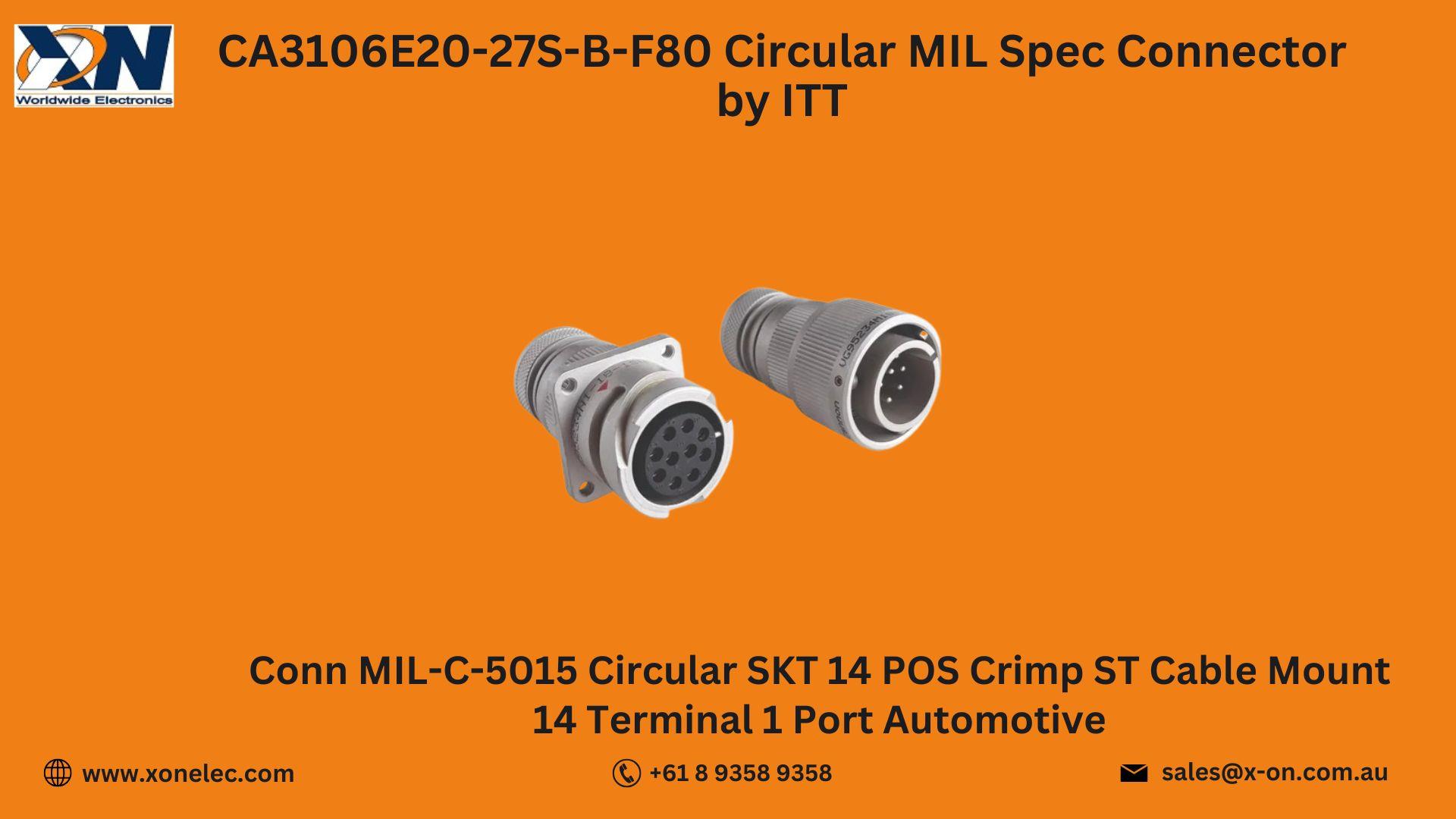 CA3106E20-27S-B-F80 Circular MIL Spec Connector by ITT image