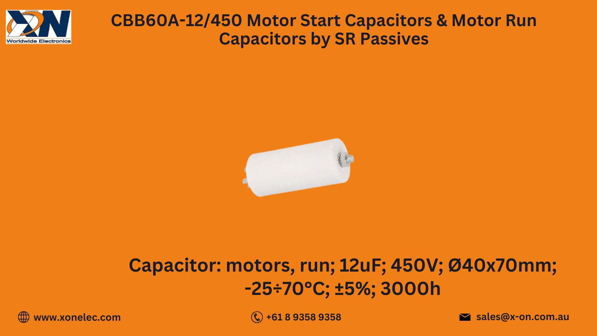 SR Passives CBB60A-12/450 Motor Capacitor image