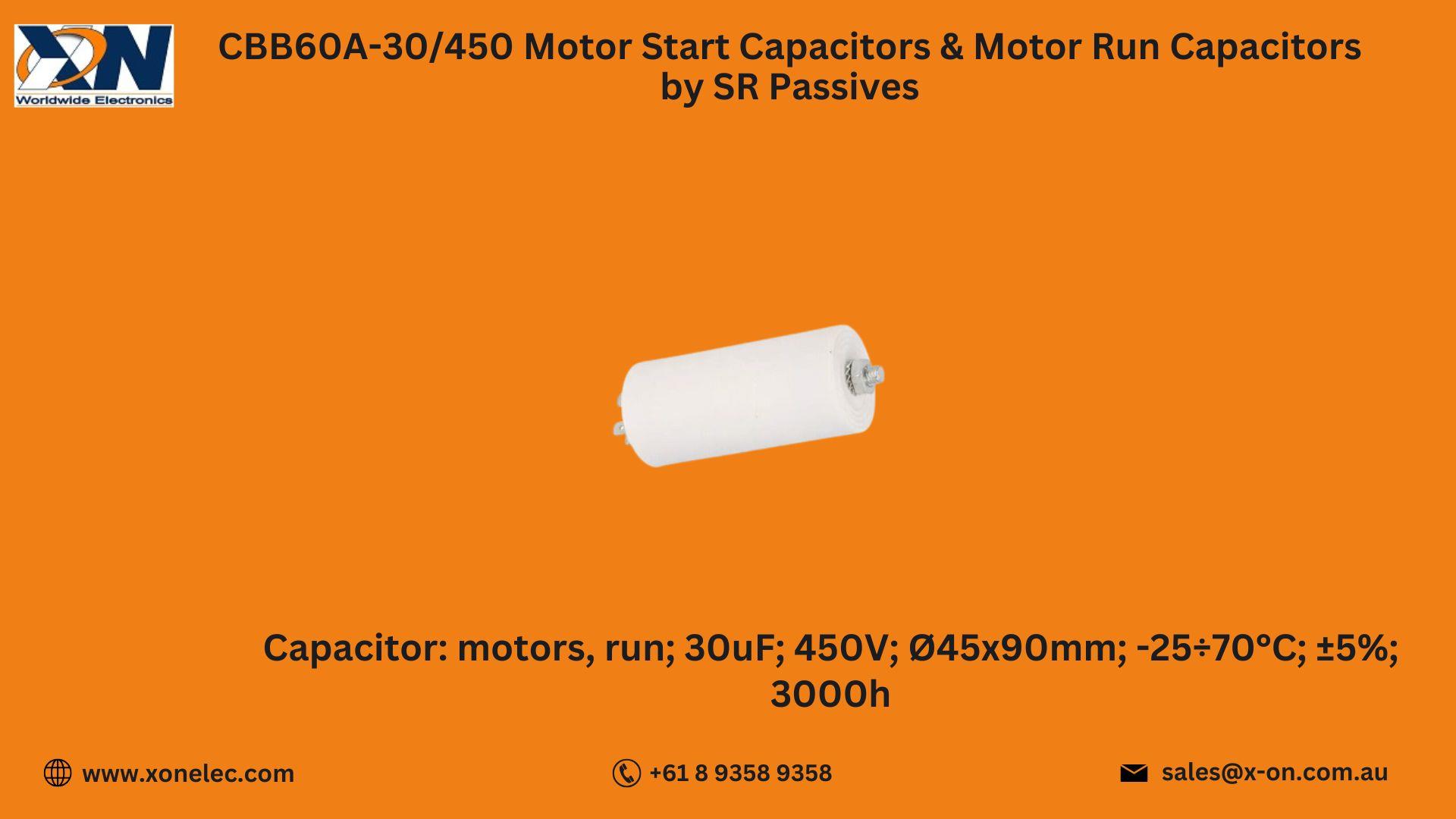 SR Passives CBB60A-30/450 Motor Capacitor image
