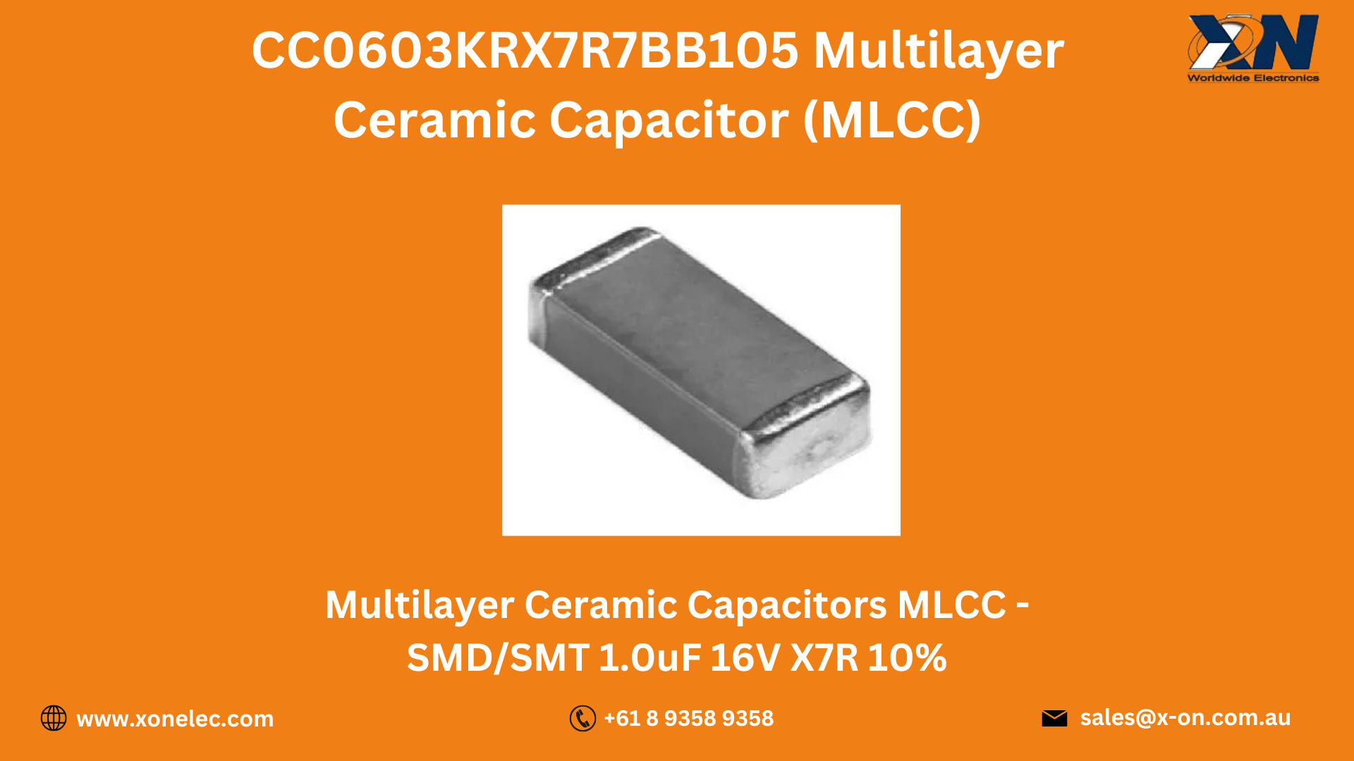 CC0603KRX7R7BB105 Multilayer Ceramic Capacitor (MLCC): Applications, Uses image