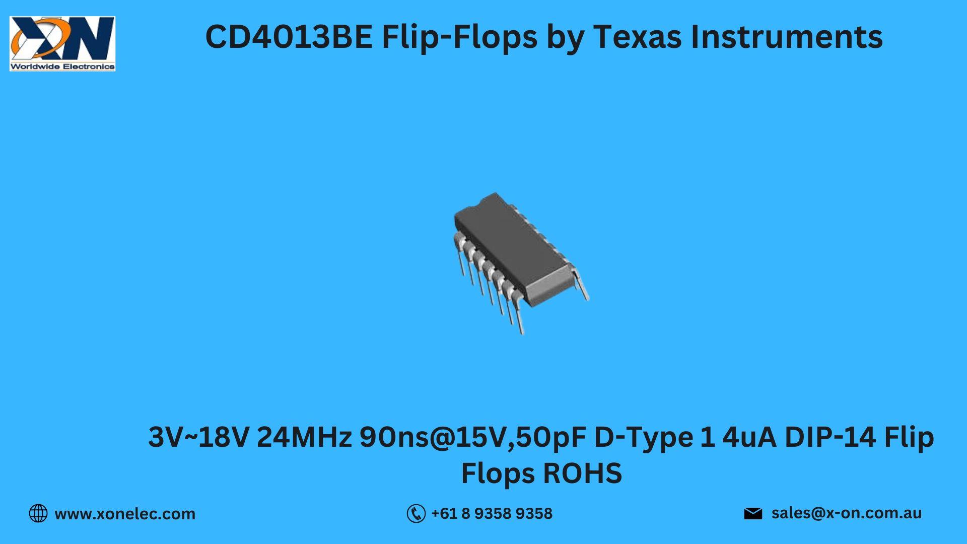 CD4013BE Flip-Flops IC by Texas Instruments – Buy Online at XON image