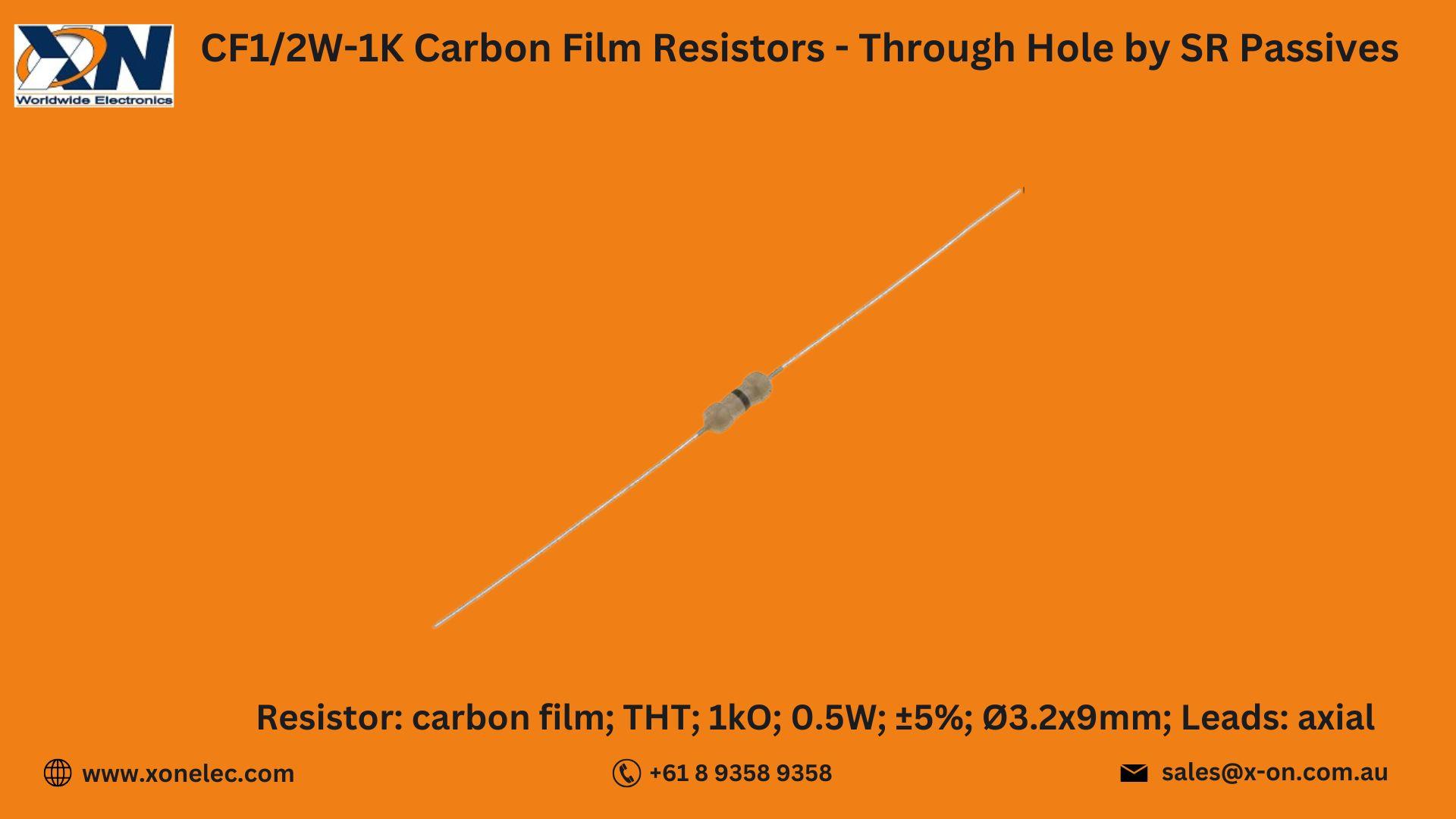 CF1/2W-1K Resistors by SR Passives – Buy Online at XON image