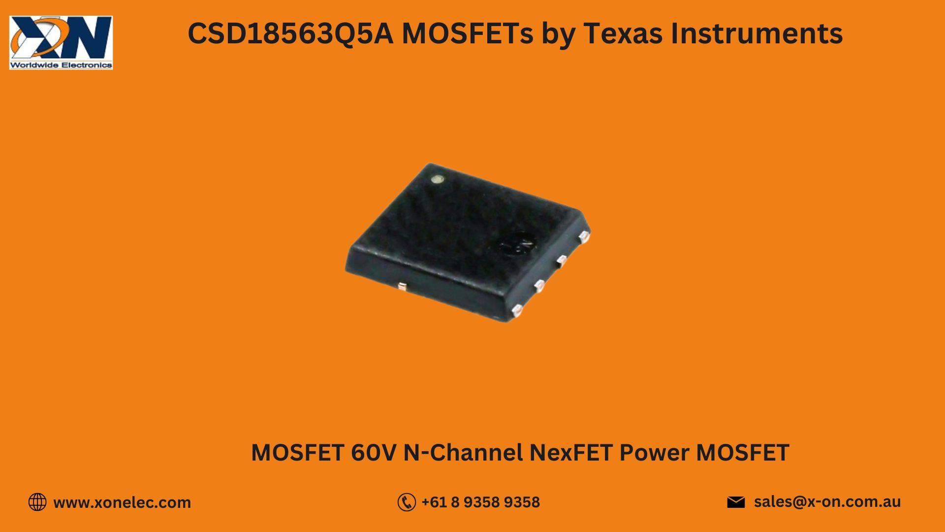 CSD18563Q5A MOSFET Power Guide by Texas Instruments – Buy Online at XON image