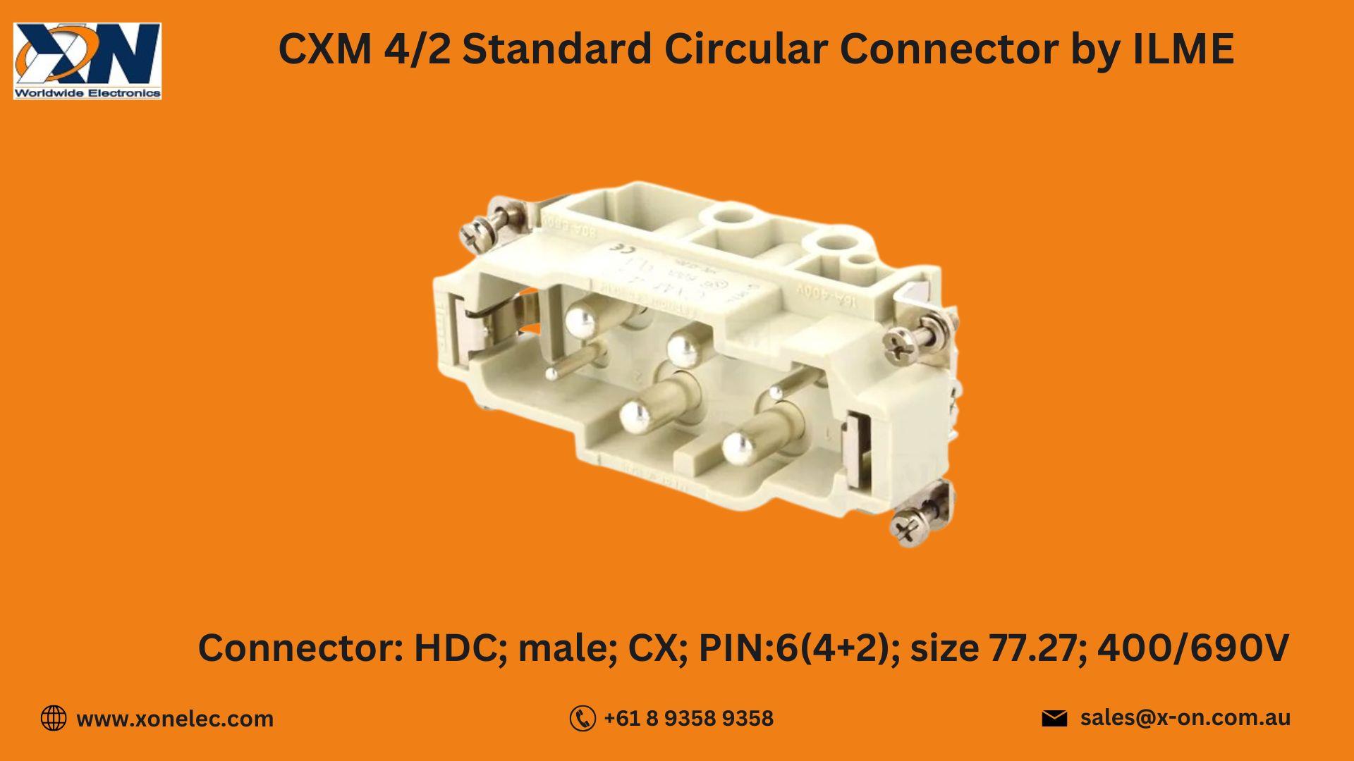 CXM 4/2 Circular Connector by ILME – Buy Online at XON image