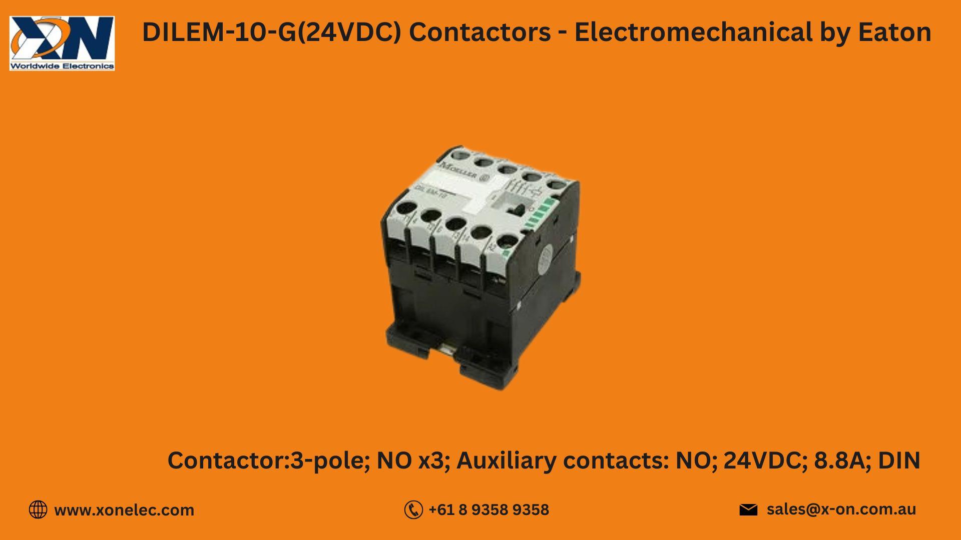 DILEM-10-G(24VDC)  24VDC Contactor by Eaton | Buy Online at XON image