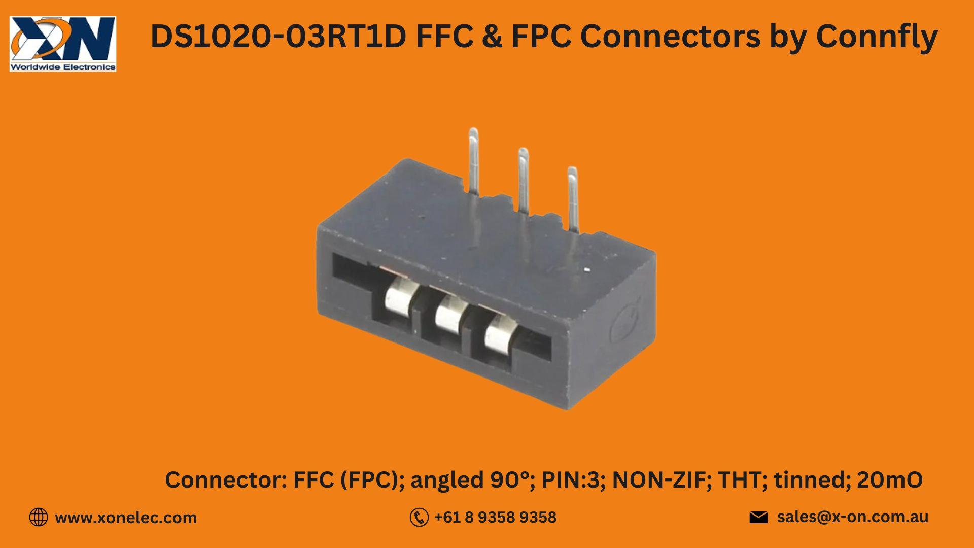 DS1020-03RT1D FFC & FPC Connectors by Connfly – Buy Online at XON image