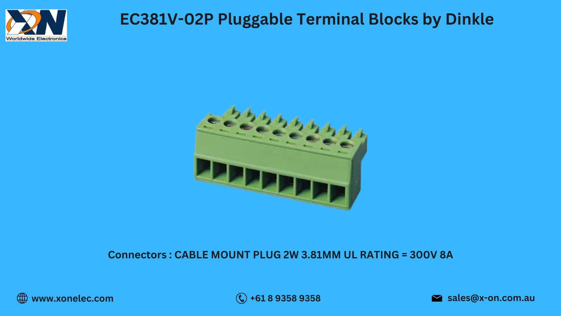 EC381V-02P Terminal Blocks by Dinkle – Buy at XON image