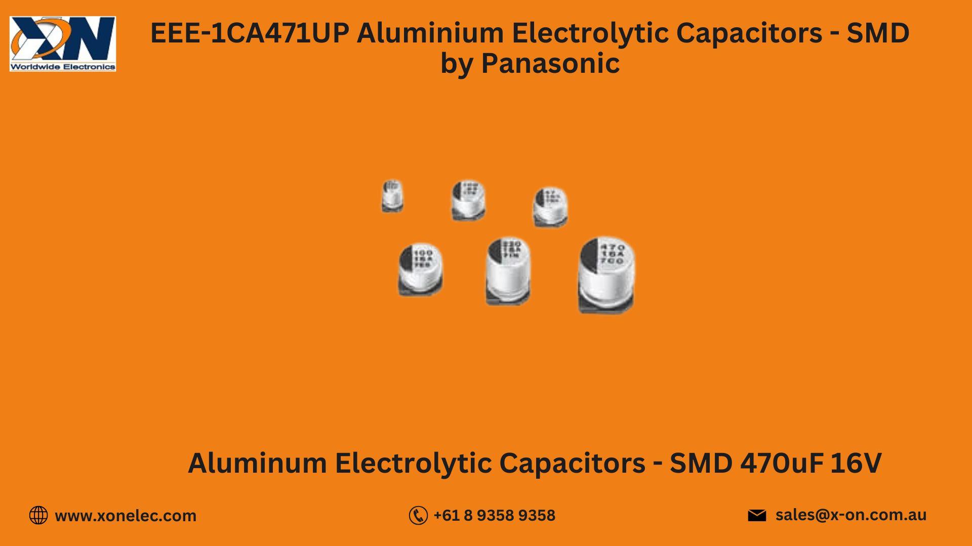 EEE-1CA471UP SMD Capacitor by Panasonic – Buy Online at XON image