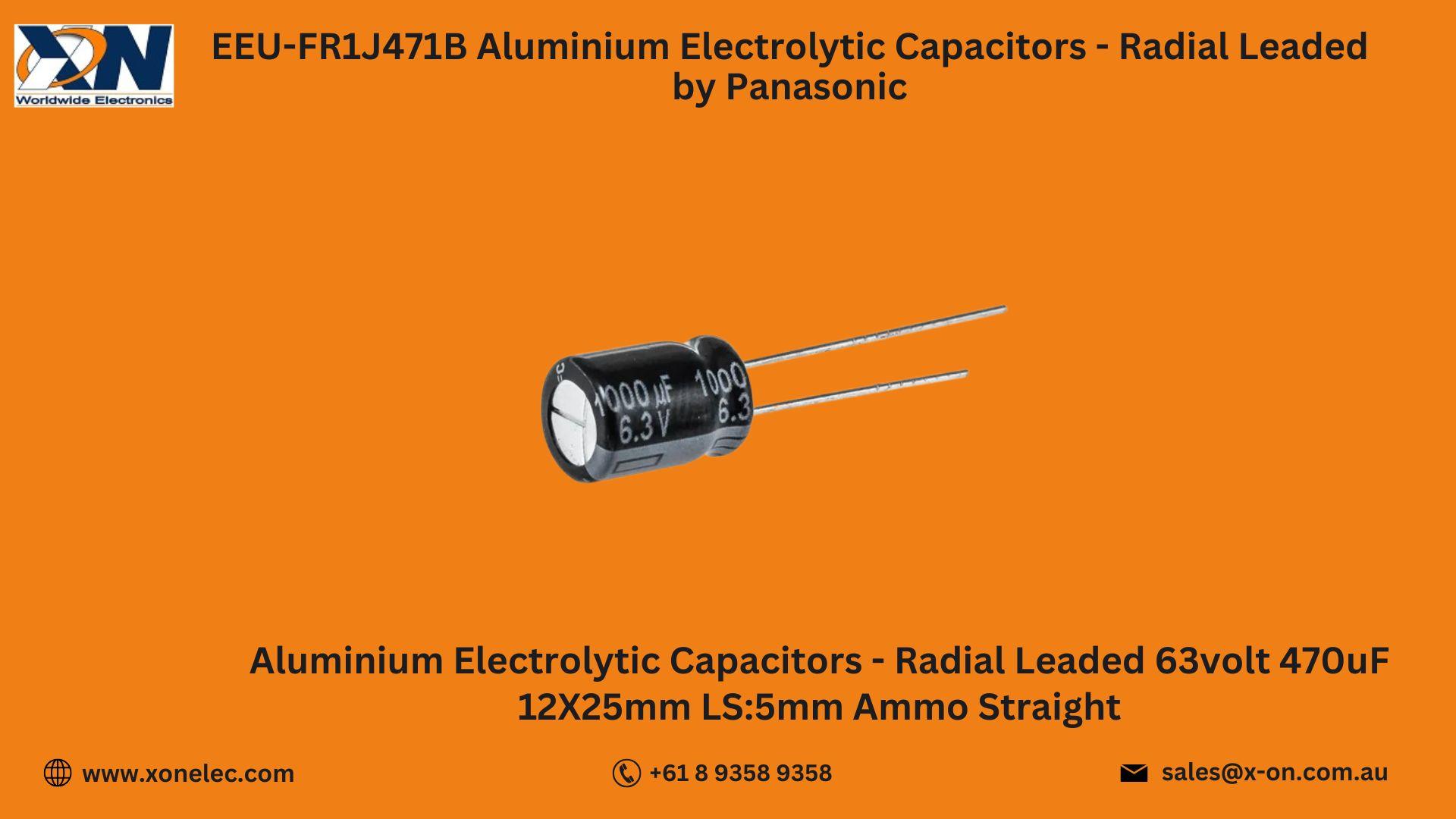 Panasonic EEU-FR1J471B Aluminium Capacitor image
