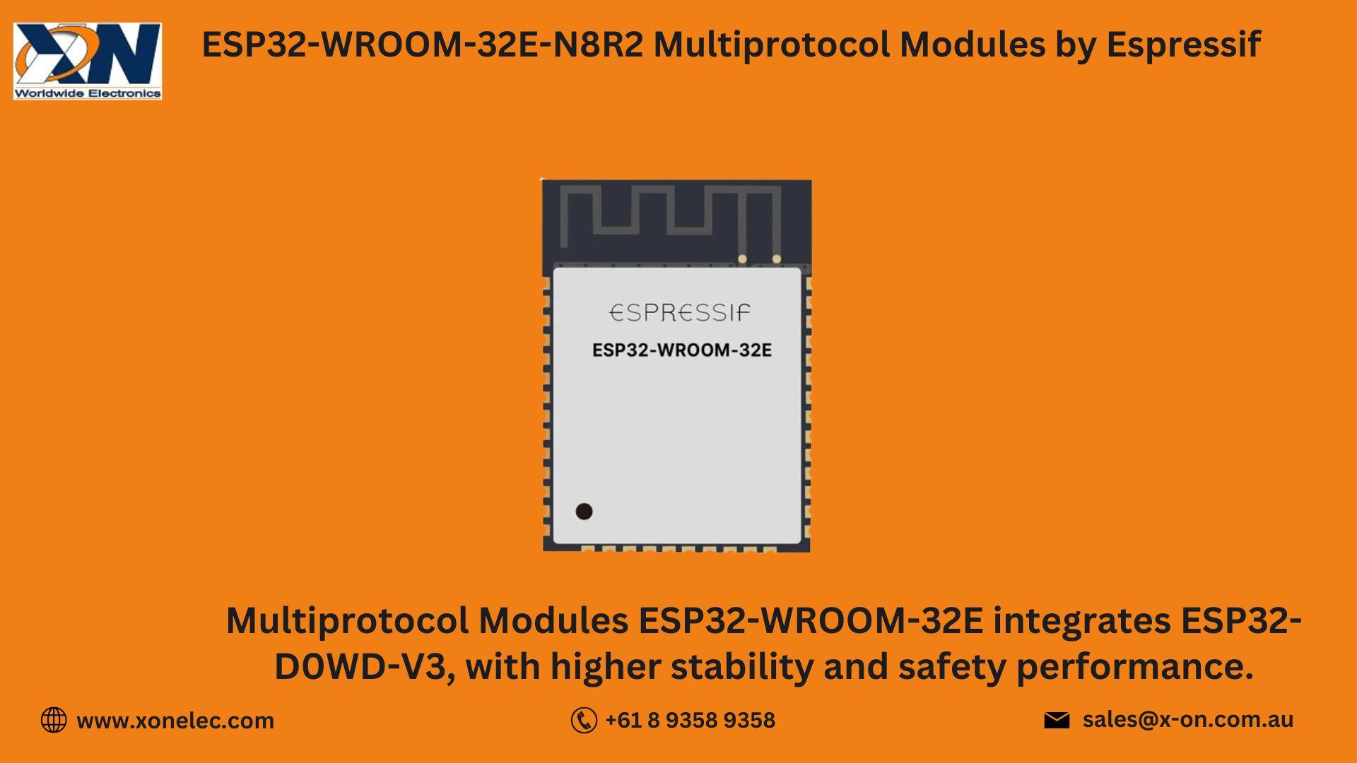 ESP32-WROOM-32E-N8R2 Module by Espressif – Buy at XON image
