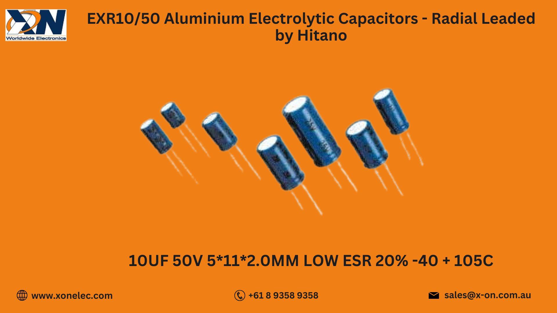 EXR10/50 Electrolytic Capacitors by Hitano – Buy Online at XON image