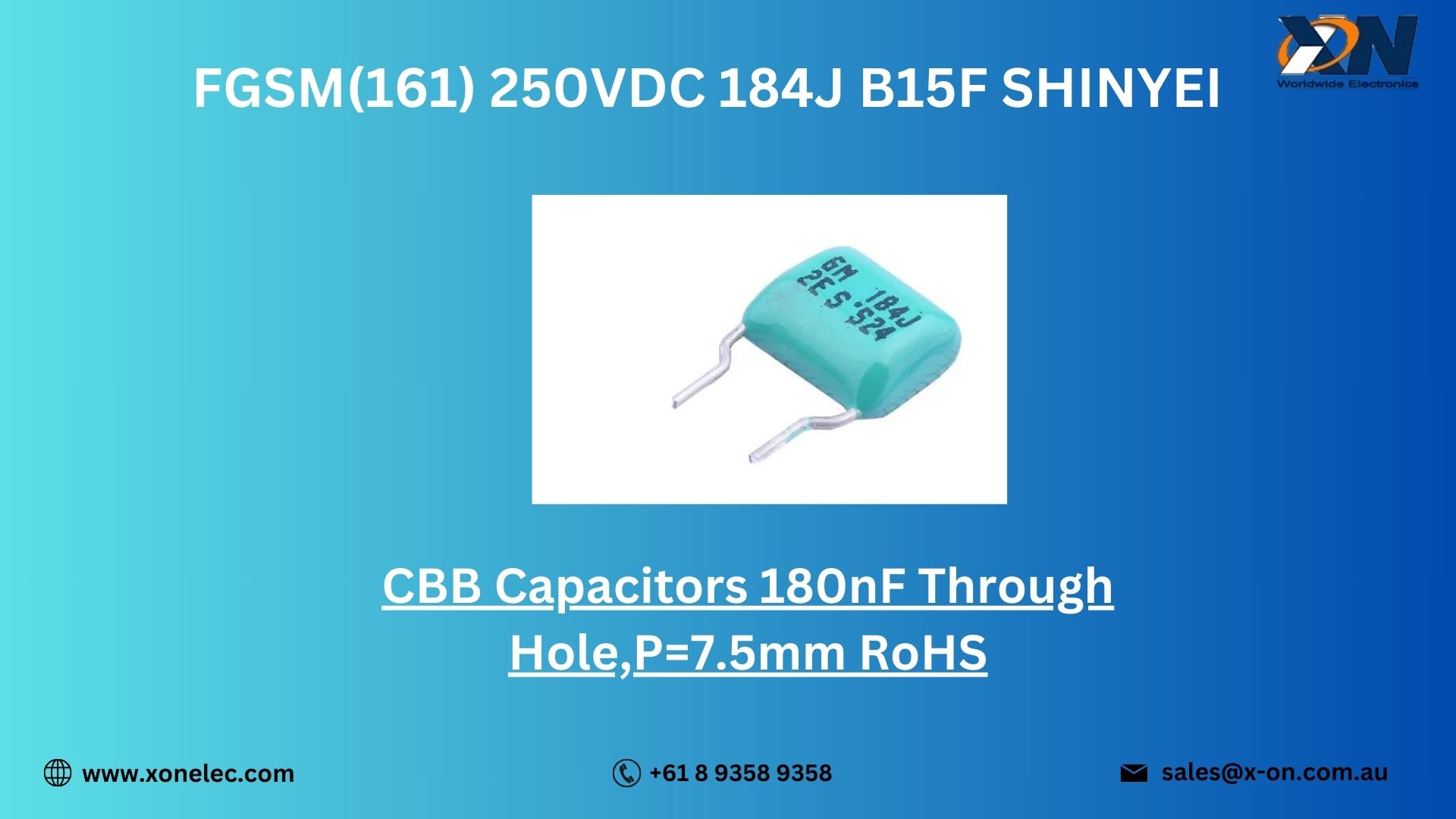 Best FGSM(161) Film Capacitors Retailer in India, USA, Australia image