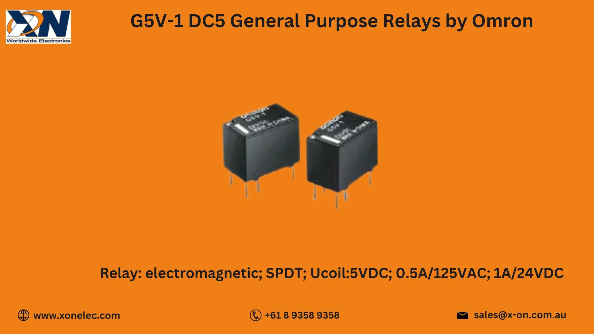 G5V-1 DC5 Relay by Omron | Buy Online at XON image