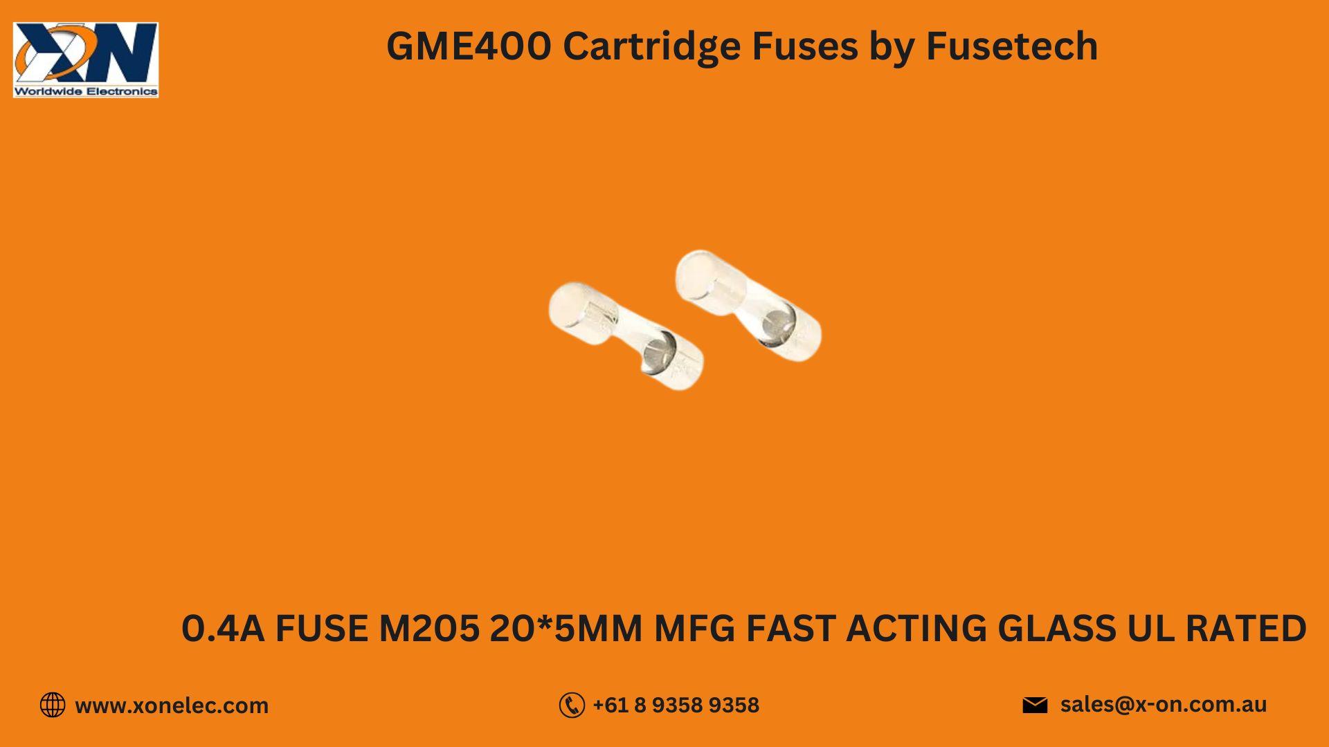 GME400 Cartridge Fuses by Fusetech  – Buy Online at XON image