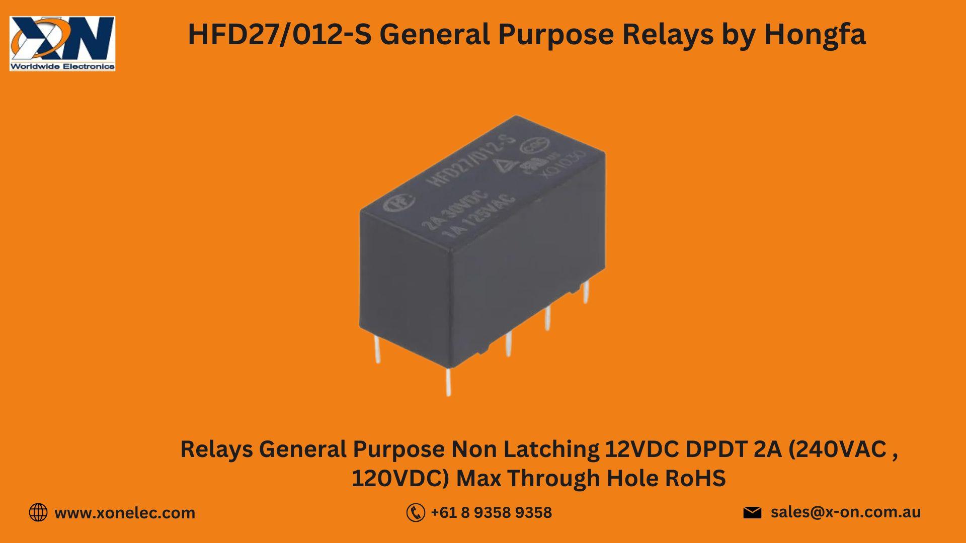 HFD27/012-S Relay by Hongfa – Buy Online at XON image