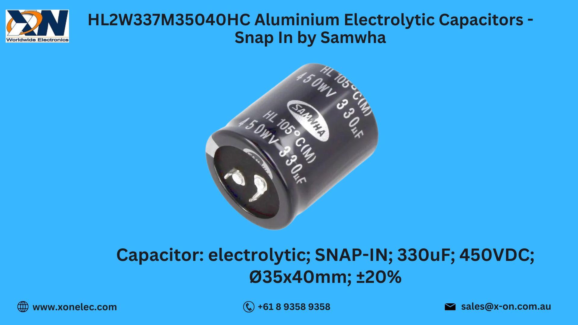 HL2W337M35040HC Aluminium Capacitors by Samwha image