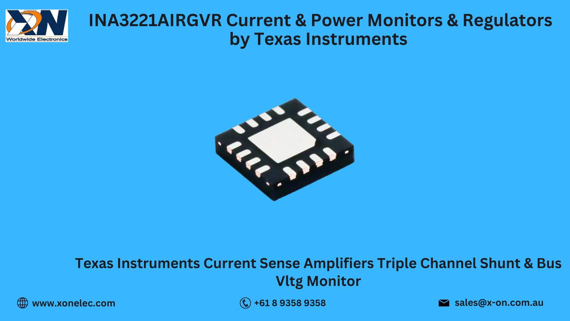 INA3221AIRGVR Power Monitor by Texas Instruments – Buy Online at XON image