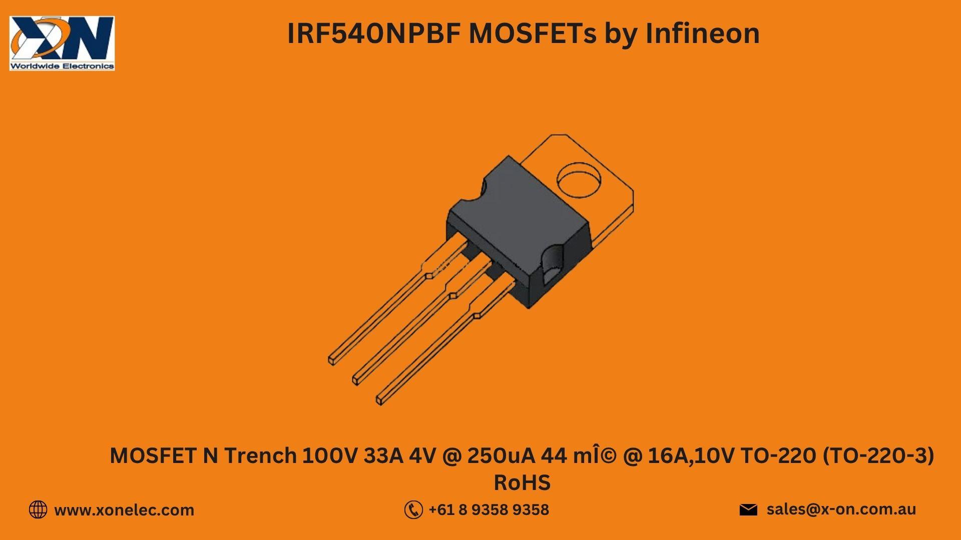 IRF540NPBF MOSFETs by Infineon – Buy Online at XON image