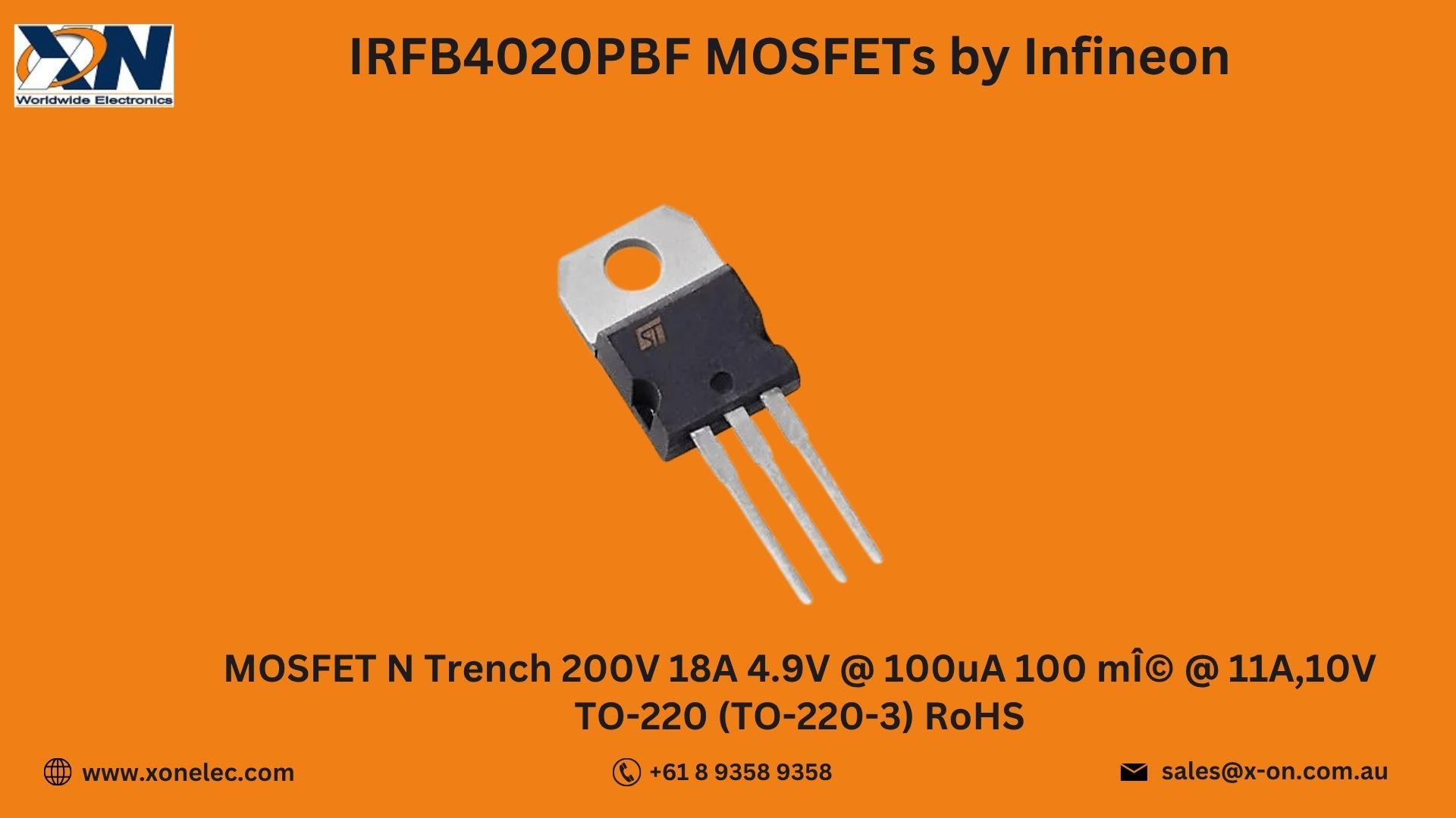 IRFB4020PBF MOSFET by Infineon – Buy Online at XON image