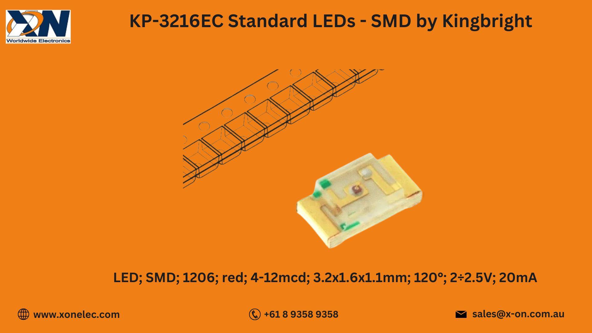 KP-3216EC Standard LEDs by Kingbright - SMD – Buy Online at XON image