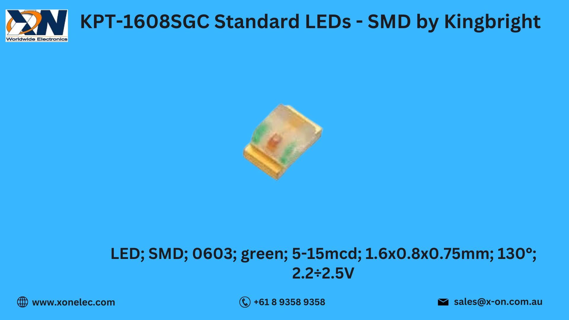 KPT-1608SGC Kingbright SMD LEDs – Buy Online at XON image