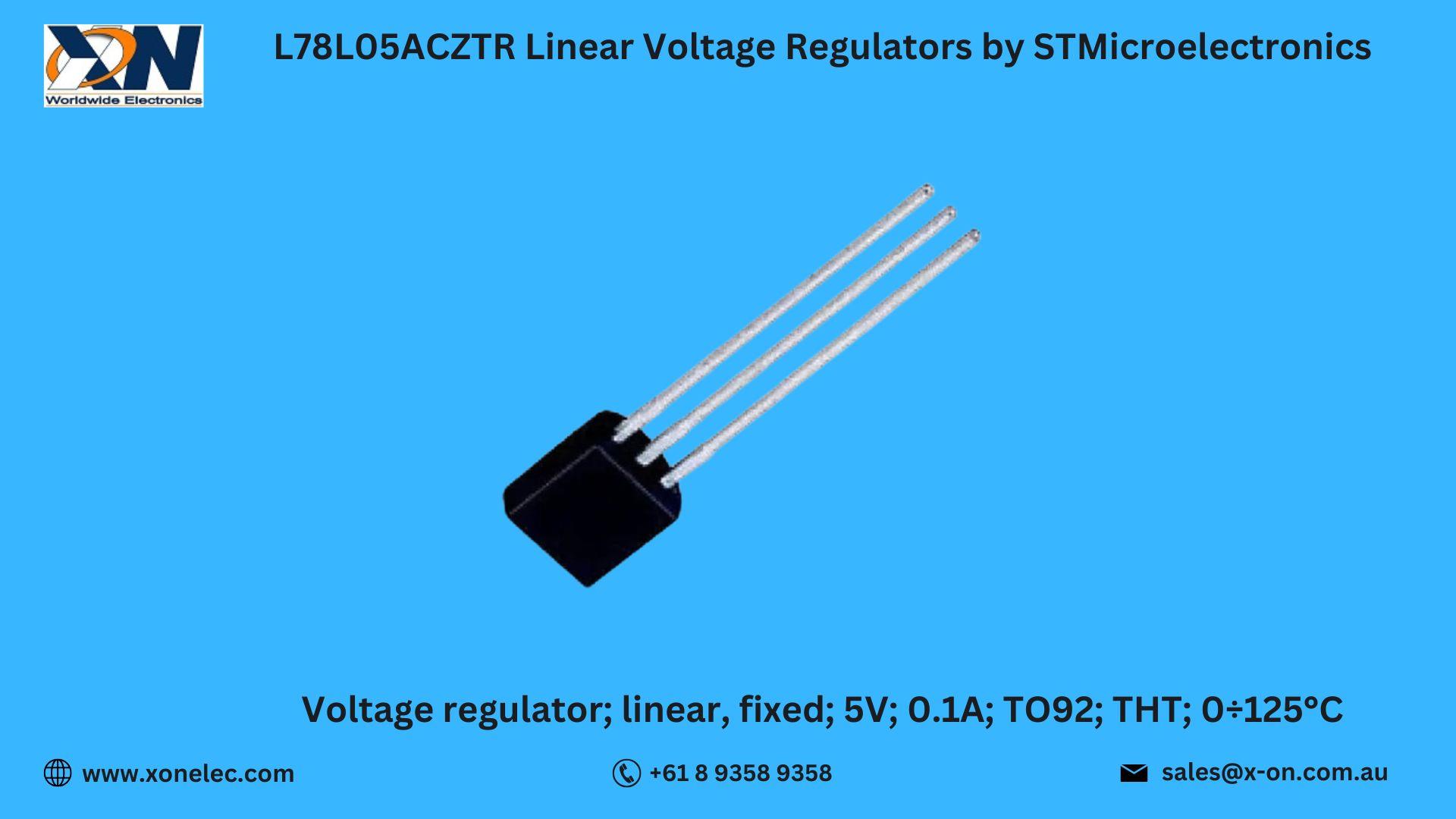 L78L05ACZTR Voltage Regulator by STMicroelectronics – Buy Online at XON image